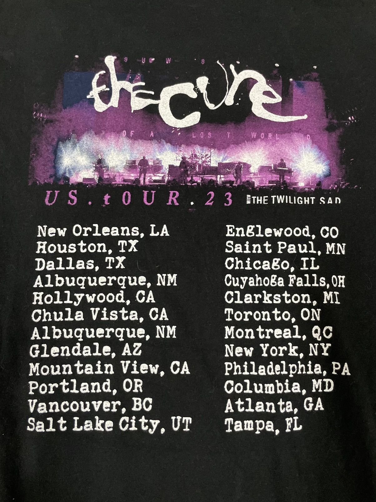 Band Tees THE CURE TOUR US 2023 TEE Size US XL / EU 56 / 4 - 6 Thumbnail