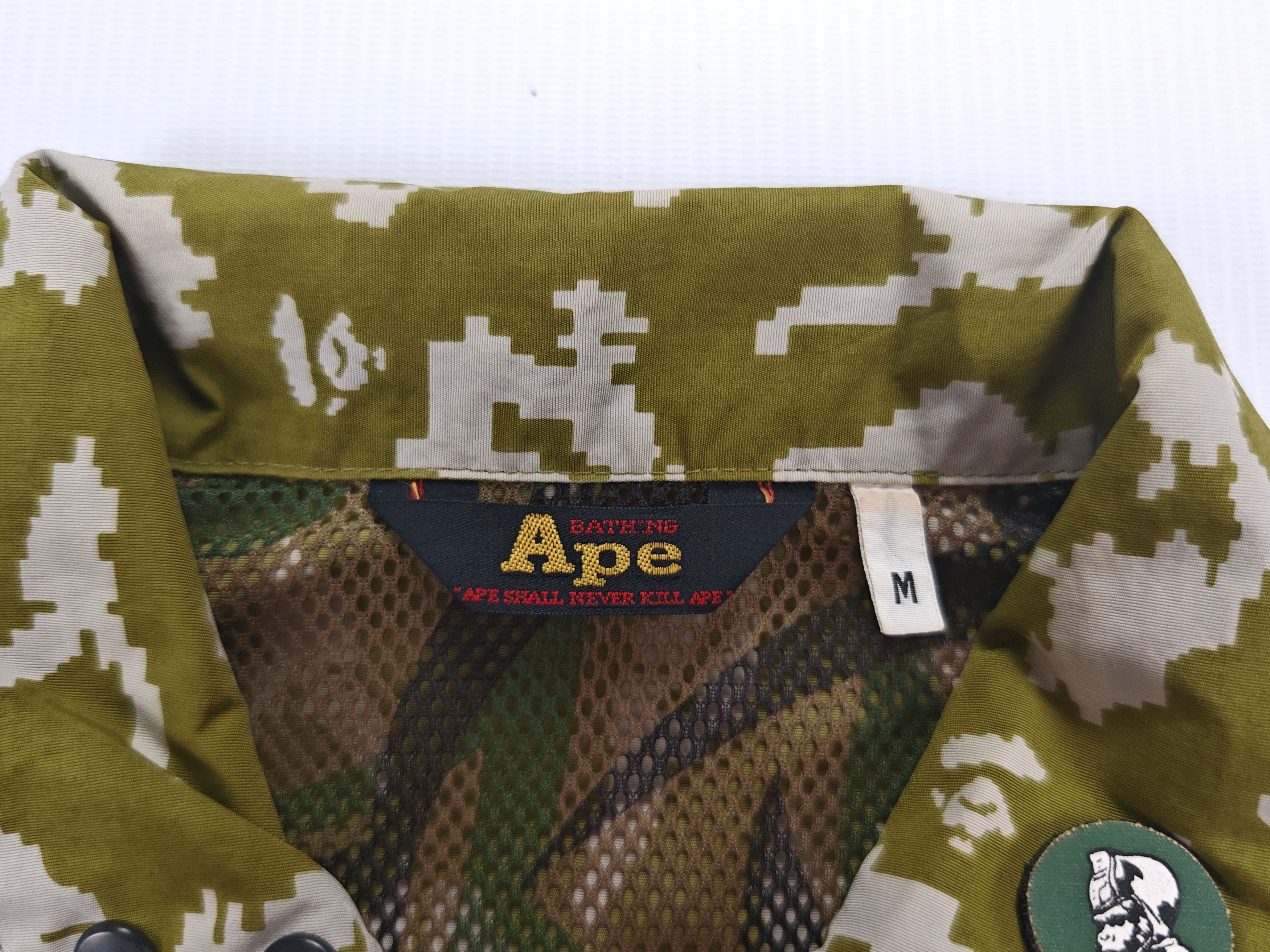 Bape × Vintage Vintage A BATHING APE BAPE Digital Camo Coach Jacket Size US M / EU 48-50 / 2 - 6 Thumbnail