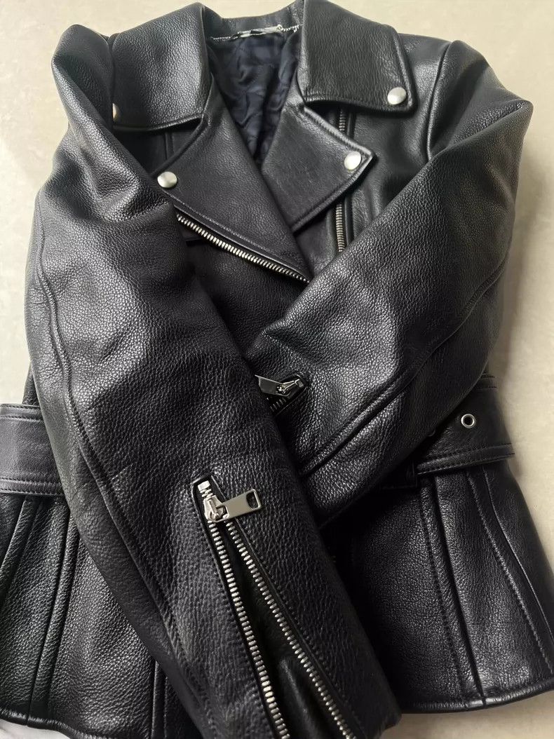 Alexander McQueen Alexander McQUEEN Leather jacket, classic style, genuine le Size XS / US 0-2 / IT 36-38 - 3 Thumbnail