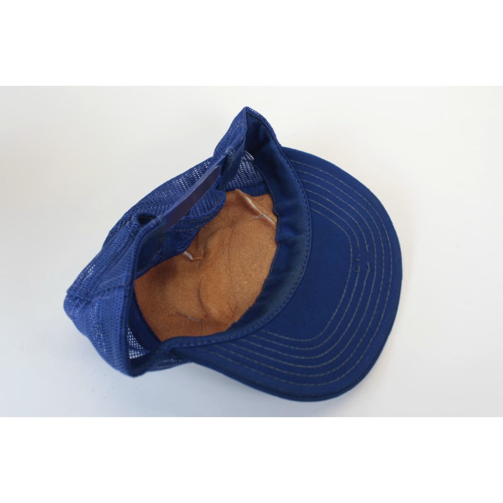 Native VINTAGE Native Texan Trucker Hat Adult Adjustable Blue Trucker Hat USA 80s 90s Armadillo Bull Horns Red White Blue Texas Mens Womens Boys Girls Size ONE SIZE - 6 Thumbnail