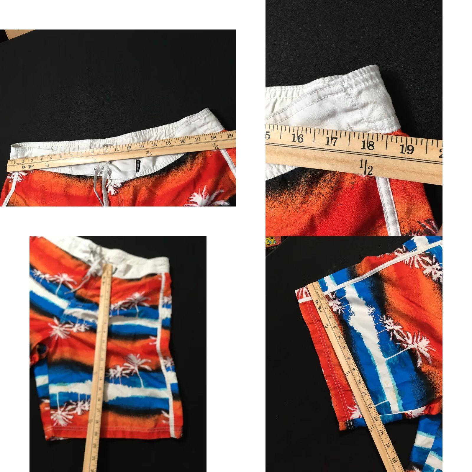Joe Boxer Joe Boxer Board Shorts Mens Large palms tropical Lined Swim Trunks Size US 33 - 8 Thumbnail