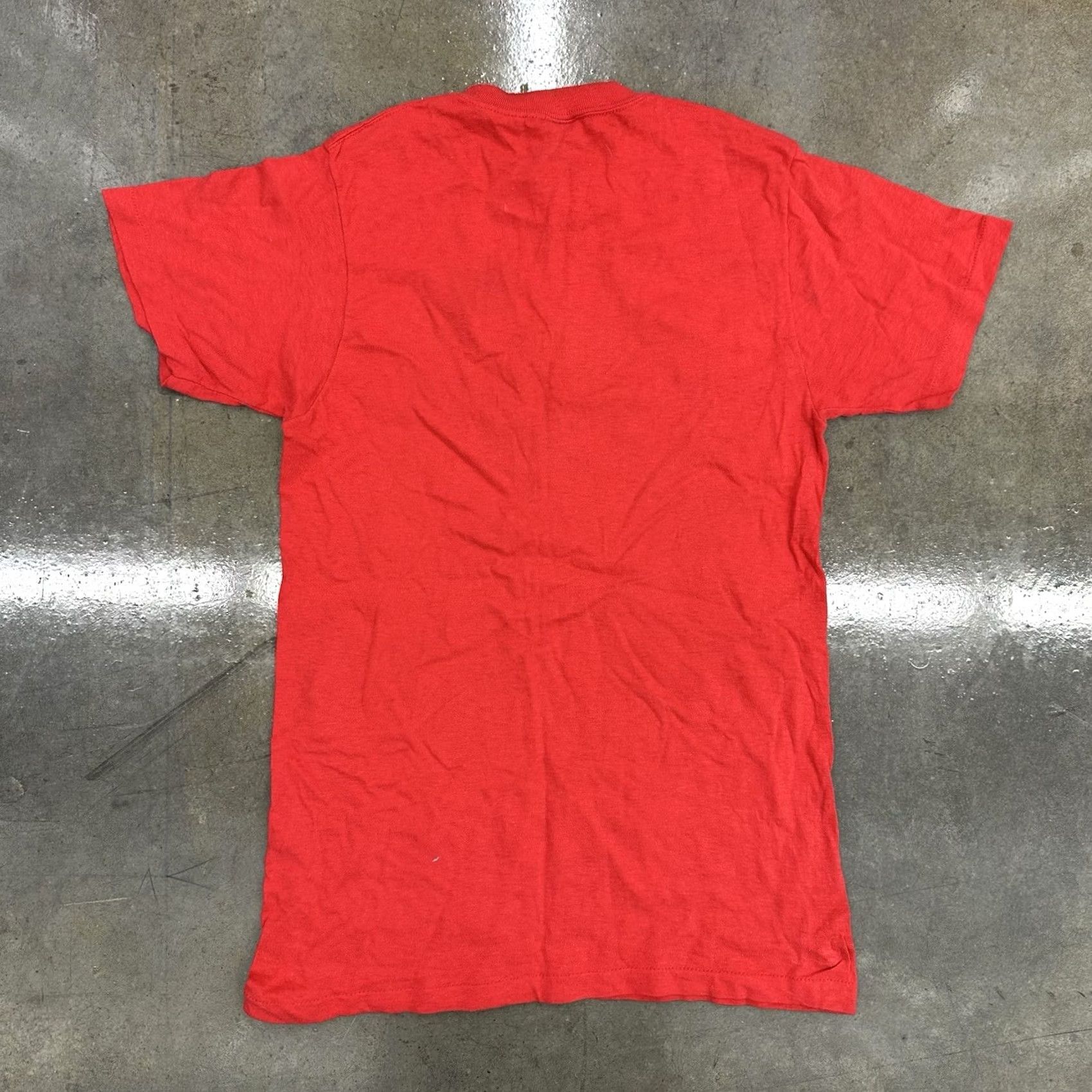 FELT VINTAGE Ched Sportswear T Shirt Red M Unisex 1970s Rockabilly Short Sleeve Cotton Rostts Felt Lettering Size US M / EU 48-50 / 2 - 4 Thumbnail