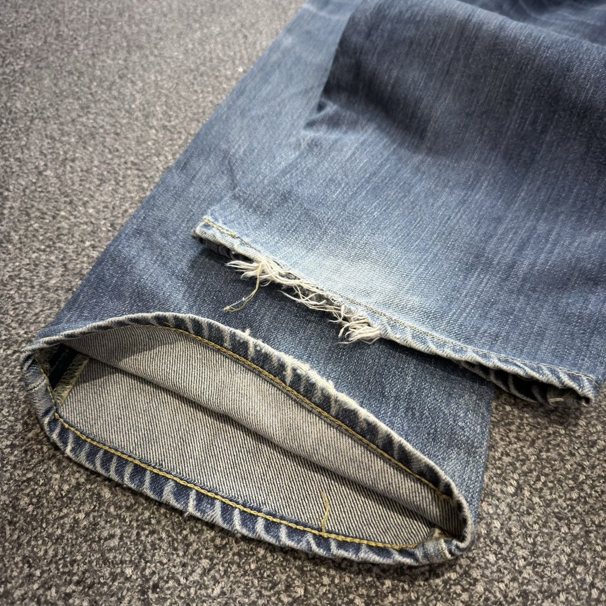Lee × Number (N)ine Flared Vintage 90s Lee Distressed Faded Japanese Denim Size US 30 / EU 46 - 13 Thumbnail