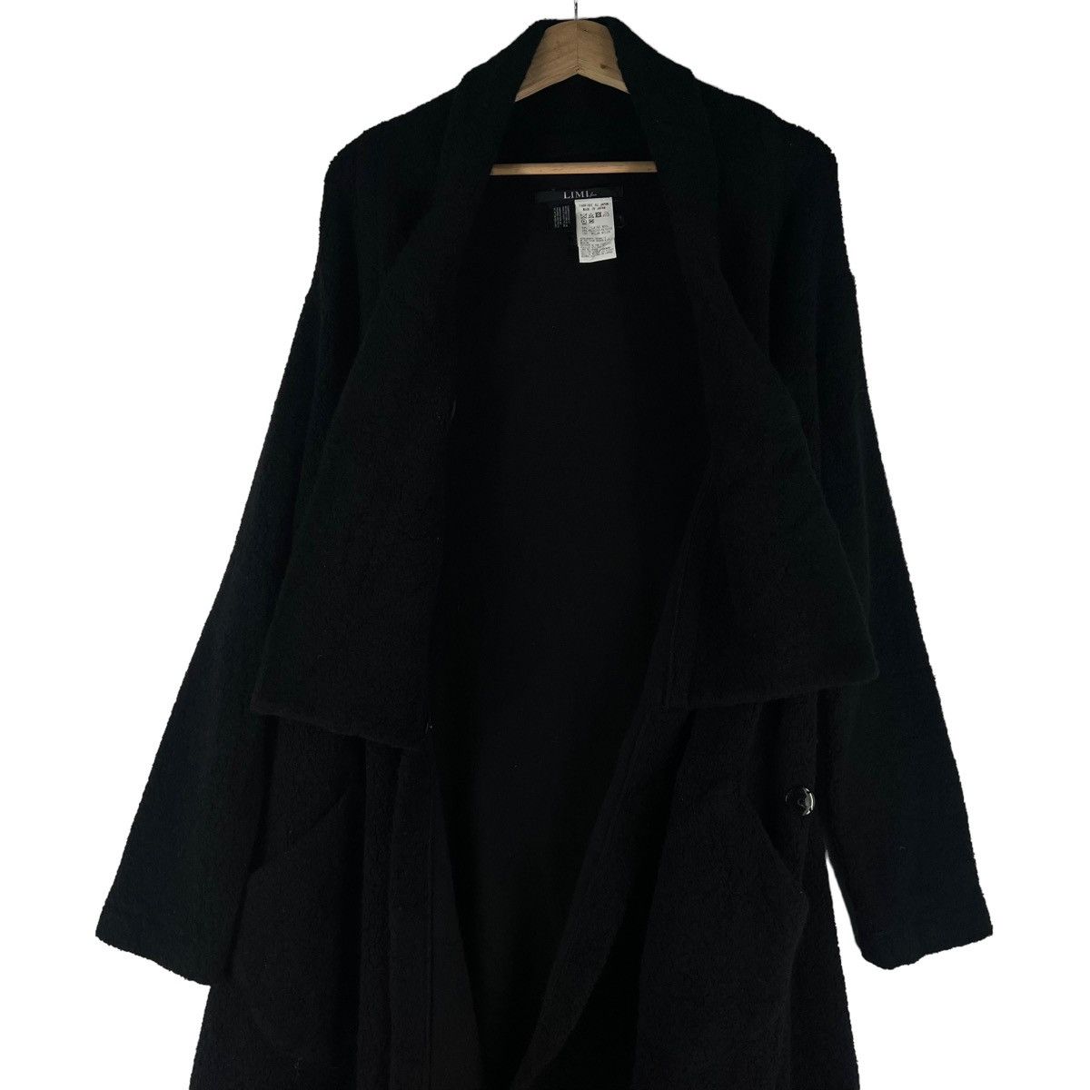 Limi Feu 🔥RICH BLACK - RUNWAY WOOL LONG JACKET OVERSIZED Size US S / EU 44-46 / 1 - 7 Thumbnail