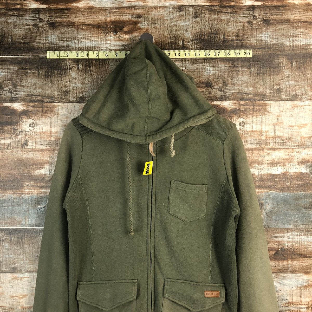 Billabong Billabong Green faded multipocket Hoodie #A1288 Size US M / EU 48-50 / 2 - 2 Thumbnail