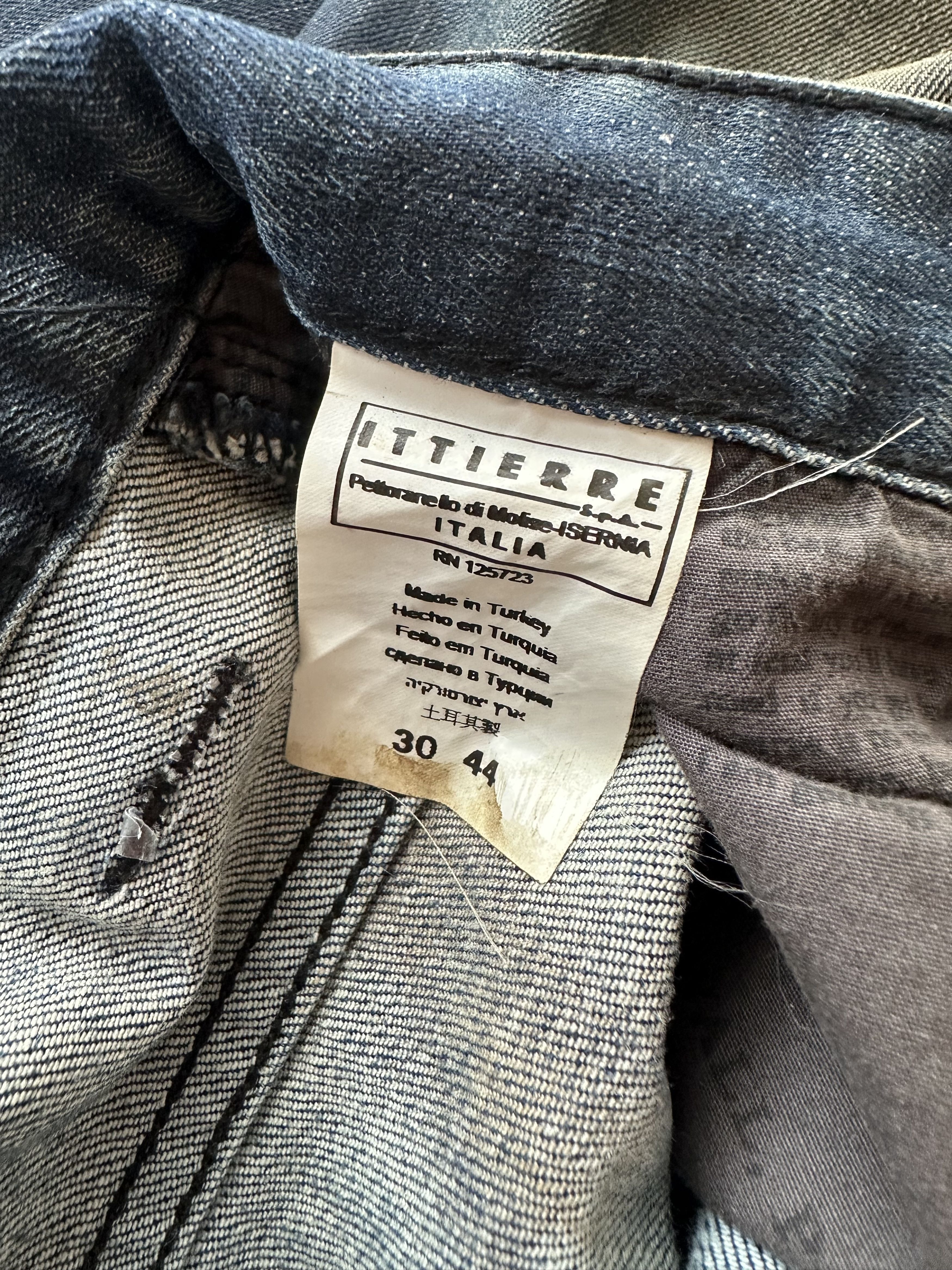 John Galliano Galliano Dark Navy Studded Logo Denim Y2K Size US 30 / EU 46 - 10 Thumbnail