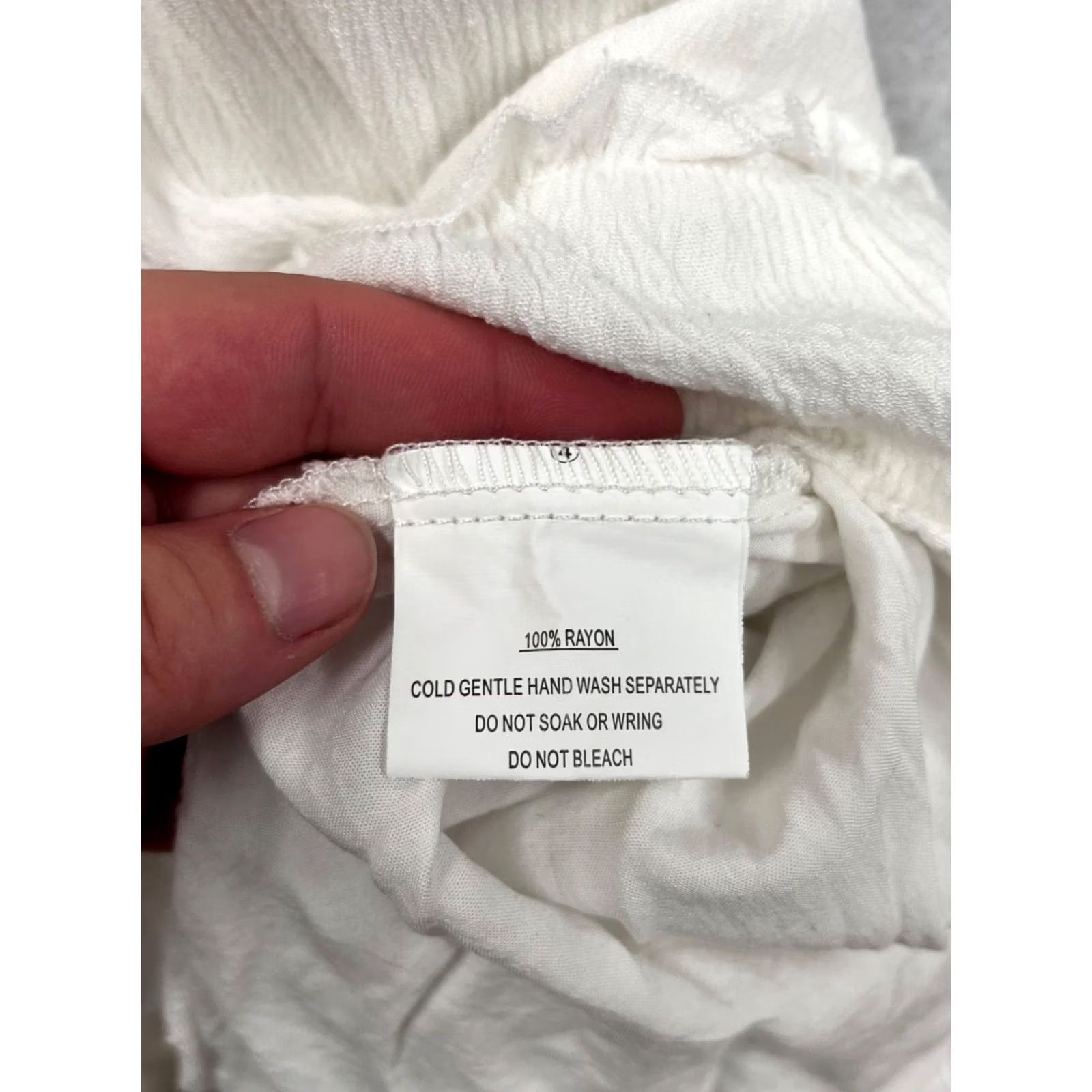Vintage Saints + Secrets Dress Women's L White Mini Tiered Ruffle Short Sleeves Adjustable Straps Back Zipper Womens L Size L / US 10 / IT 46 - 4 Thumbnail