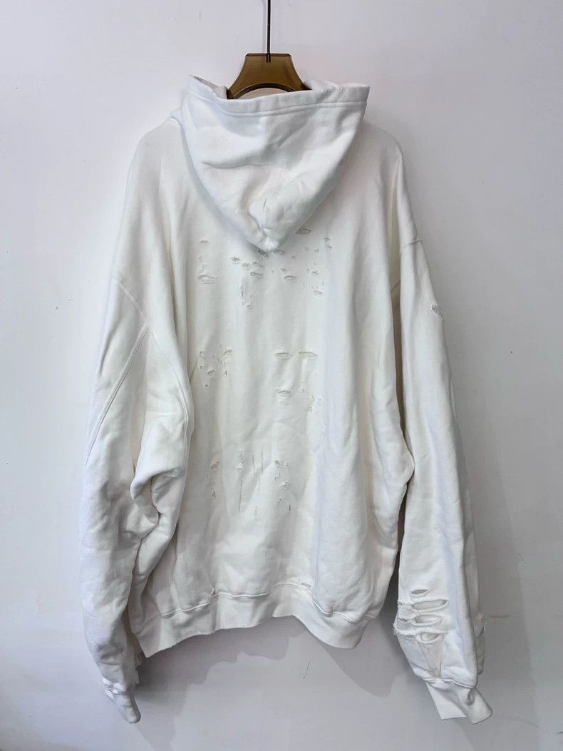 Balenciaga Balenciaga Caps SS22 Logo Printed Faded Effect Fleece Swea Size US S / EU 44-46 / 1 - 2 Thumbnail