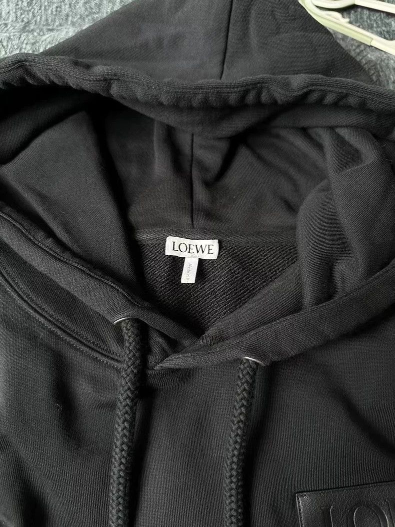 Loewe LOEWE Black leather hoodie Size M / US 6-8 / IT 42-44 - 3 Thumbnail