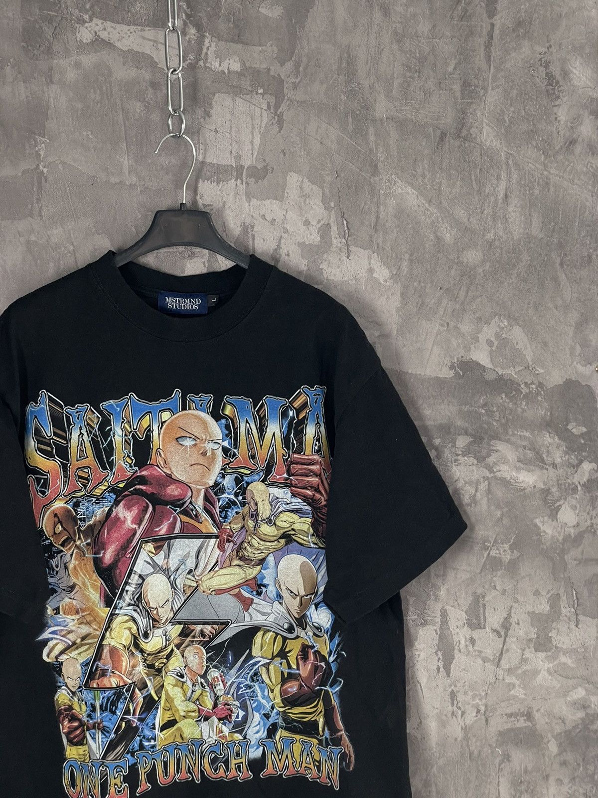 Japanese Brand × One Piece One Punch Man Vintage 90s Crazy Print Anima T shirt Size US L / EU 52-54 / 3 - 4 Thumbnail