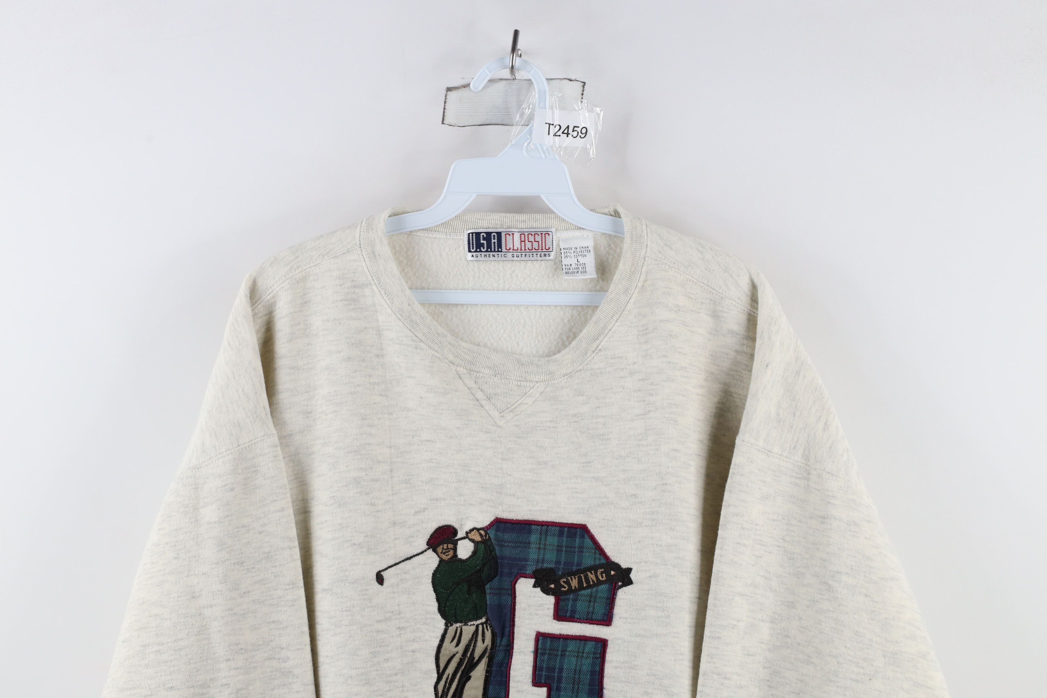 Vintage Vintage 90s Streetwear Golf Swing Crewneck Sweatshirt Gray Size US L / EU 52-54 / 3 - 2 Thumbnail