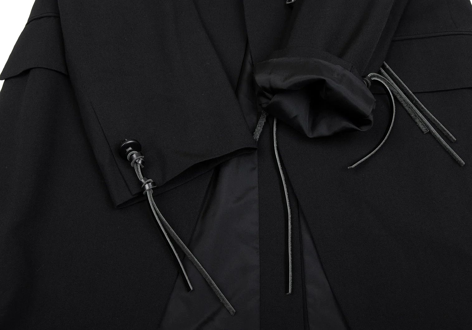 Yohji Yamamoto Yohji Yamamoto Wool Gabardine Long Jacket Size US L / EU 52-54 / 3 - 8 Thumbnail