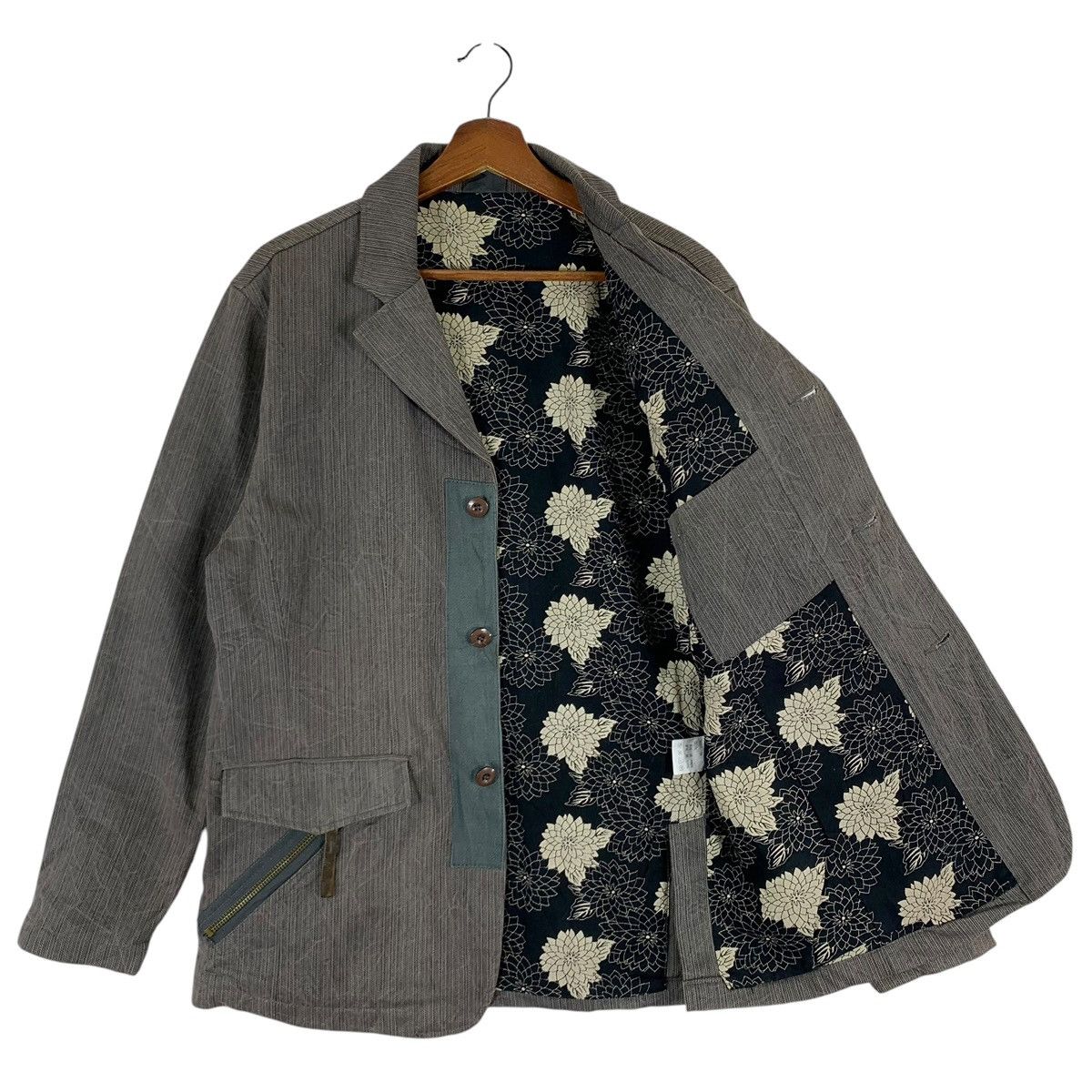 Japanese Brand × Other × Vintage VINTAGE JAPANESE BRAND MOTIF FLOWERS CHORE JACKET DENIM Size US M / EU 48-50 / 2 - 1 Thumbnail