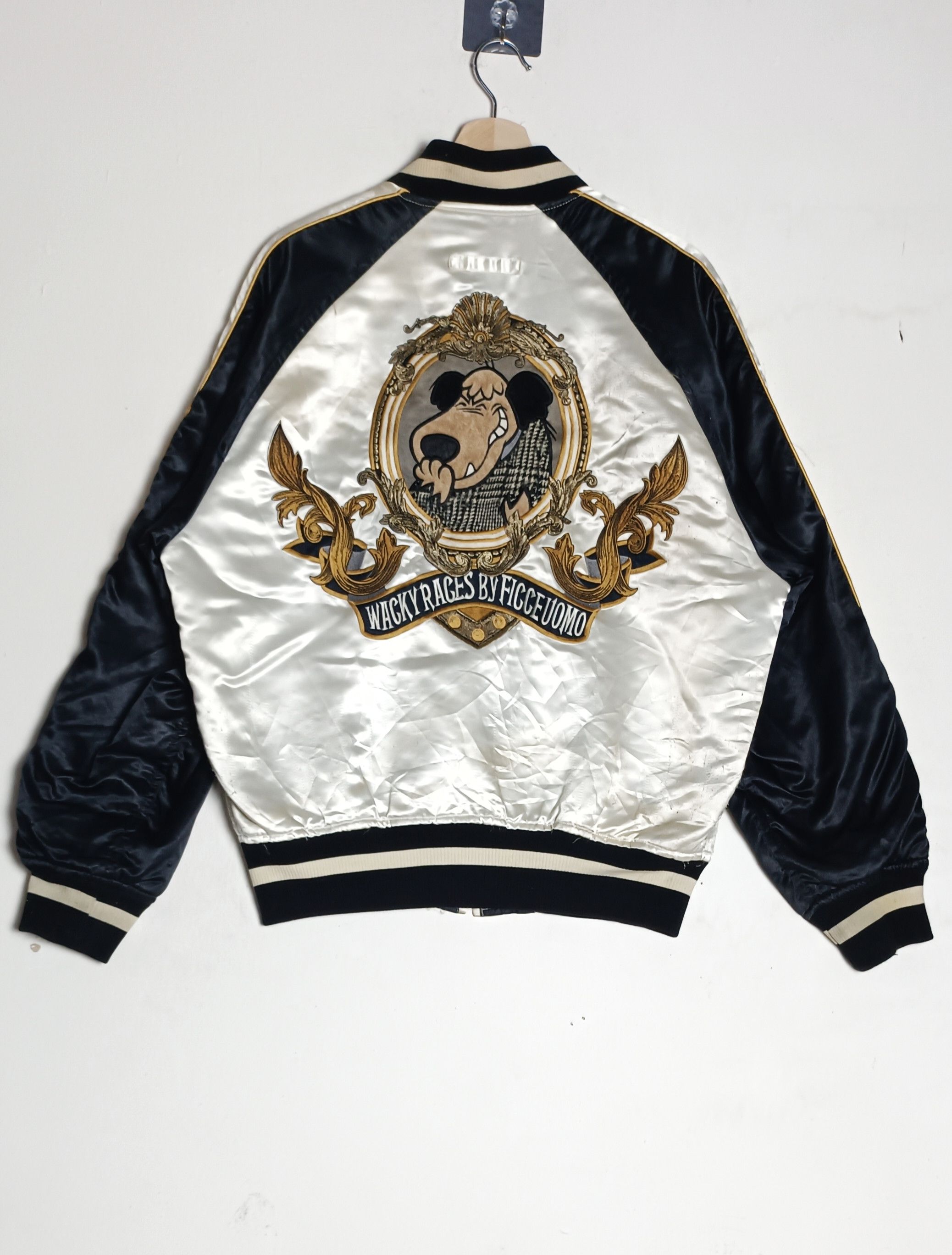 Cartoon Network × Japanese Brand Wacky Raced by Ficce Uomo Big Logo Embroidery Sukajan Rare Size US L / EU 52-54 / 3 - 1 Thumbnail