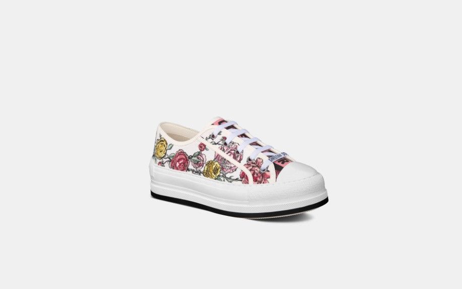 Dior o1w1db10924 Platform Low-Top Sneakers in White Multi Size US 7 / IT 37 - 2 Thumbnail