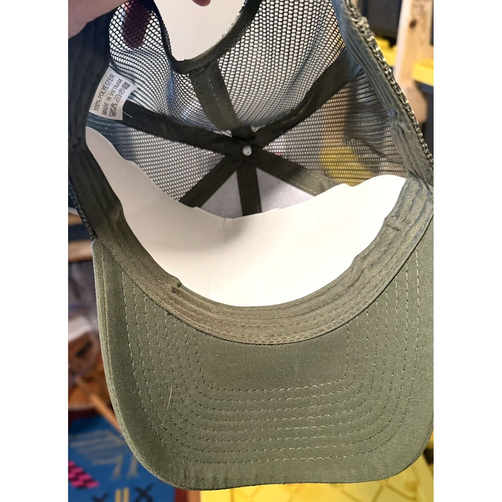 Bass Pro Shops Bass Pro Shops Club Fishing/Fisherman's Adjustable Green Army Cap Hat Men US Logo Retro Hipster Classic Dad Size ONE SIZE - 4 Thumbnail