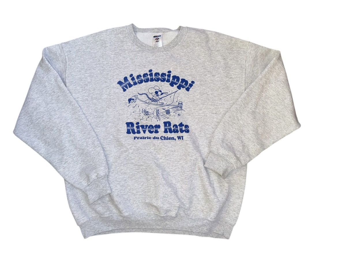 Vintage Vintage 1990s Mississippi River Rats Crewneck Sweatshirt XL Size US XL / EU 56 / 4 - 1 Thumbnail