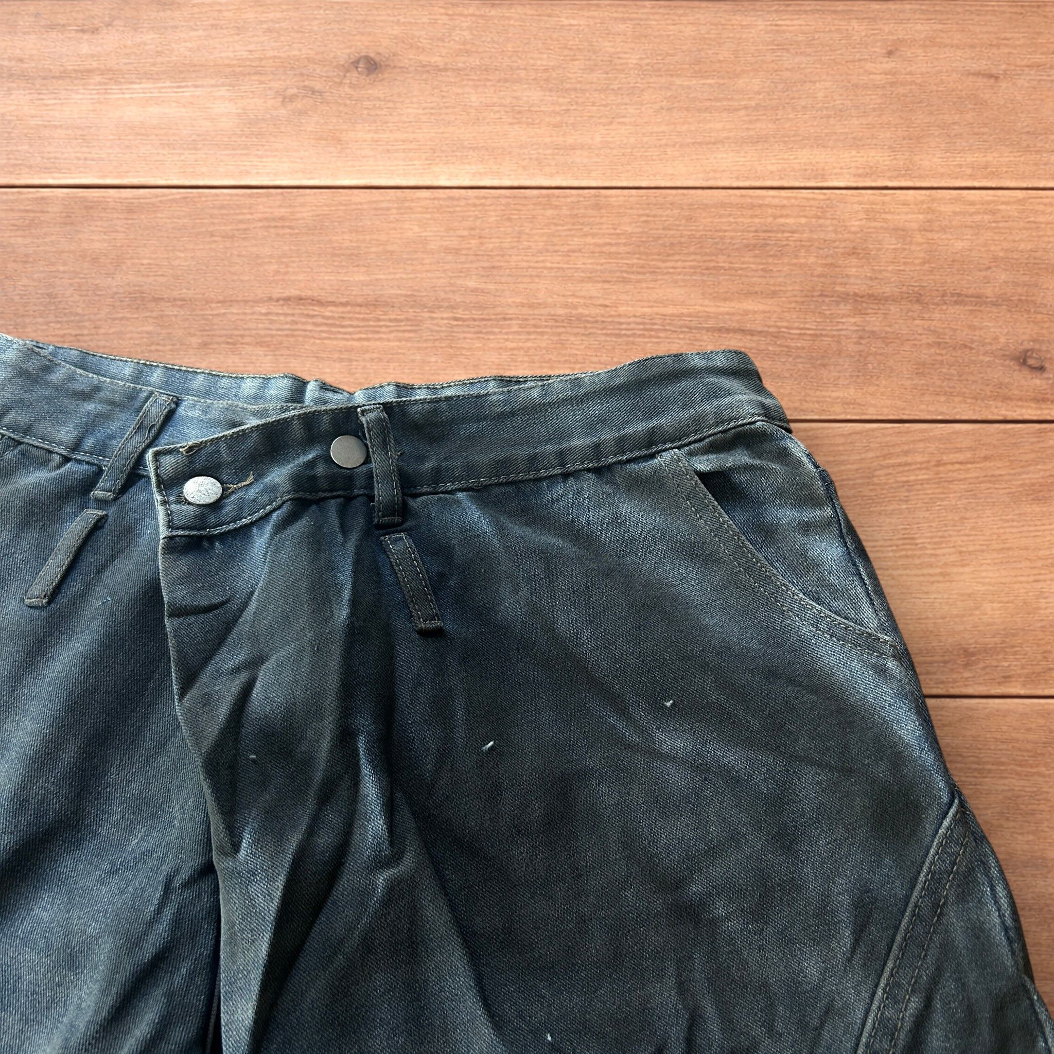 Japanese Brand Baggy vintage style wide leg skater jeans in faded grey. Size US 36 / EU 52 - 3 Thumbnail