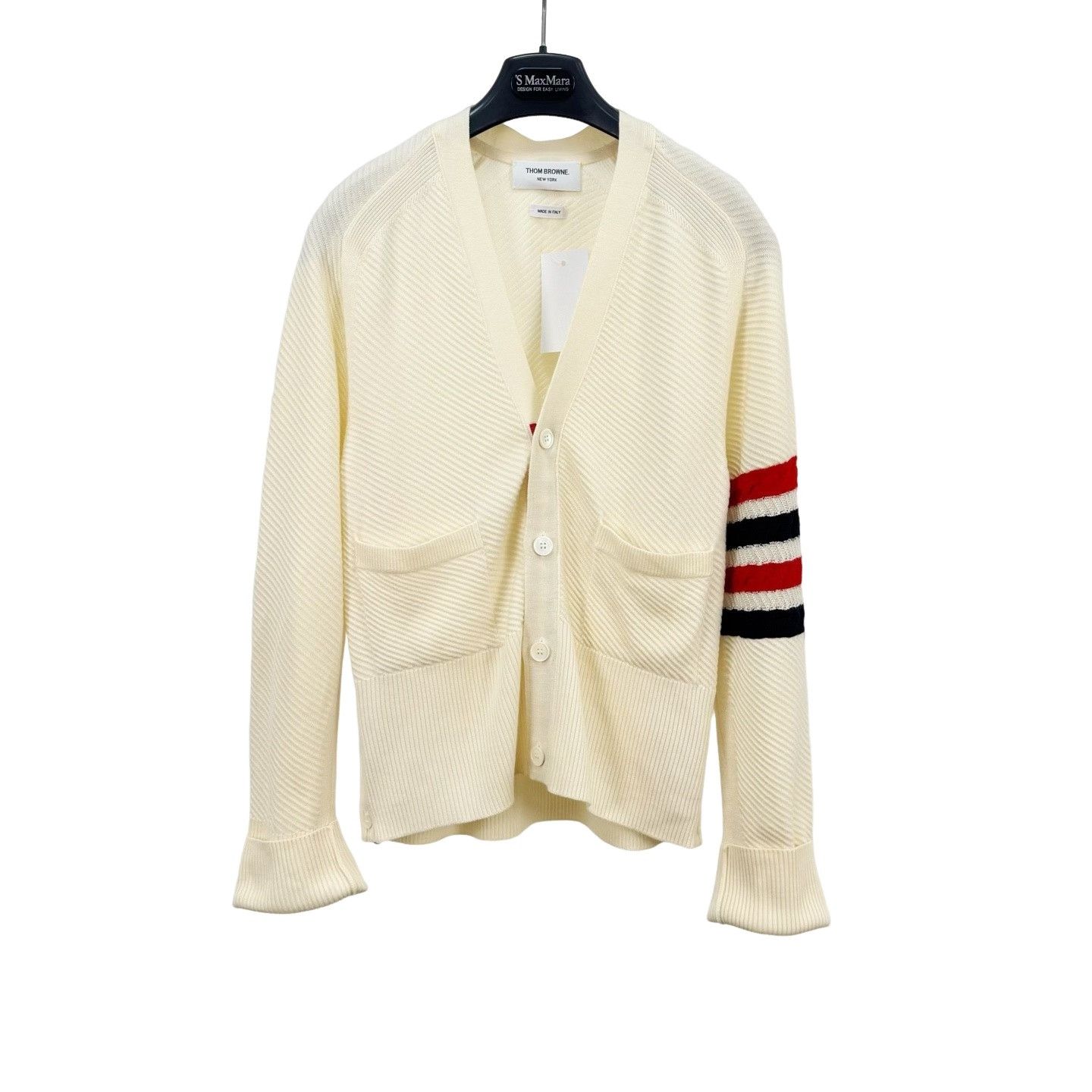 Thom Browne Thom Browne Four Bar Ribbed Cardigan Size 1 Size US S / EU 44-46 / 1 - 1 Thumbnail