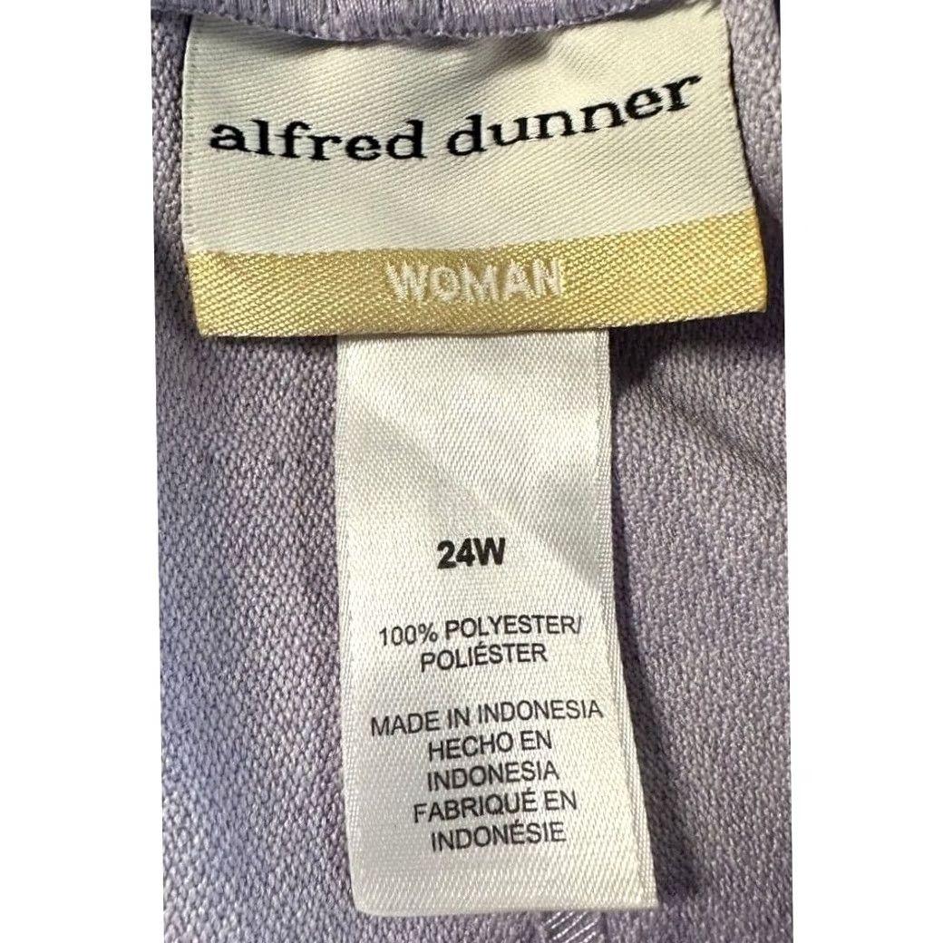 Vintage Alfred Dunner Pants Womens 24W Plus Light Purple Classic Fit Elastic Waist NEW Size 42" / US 20 - 3 Thumbnail