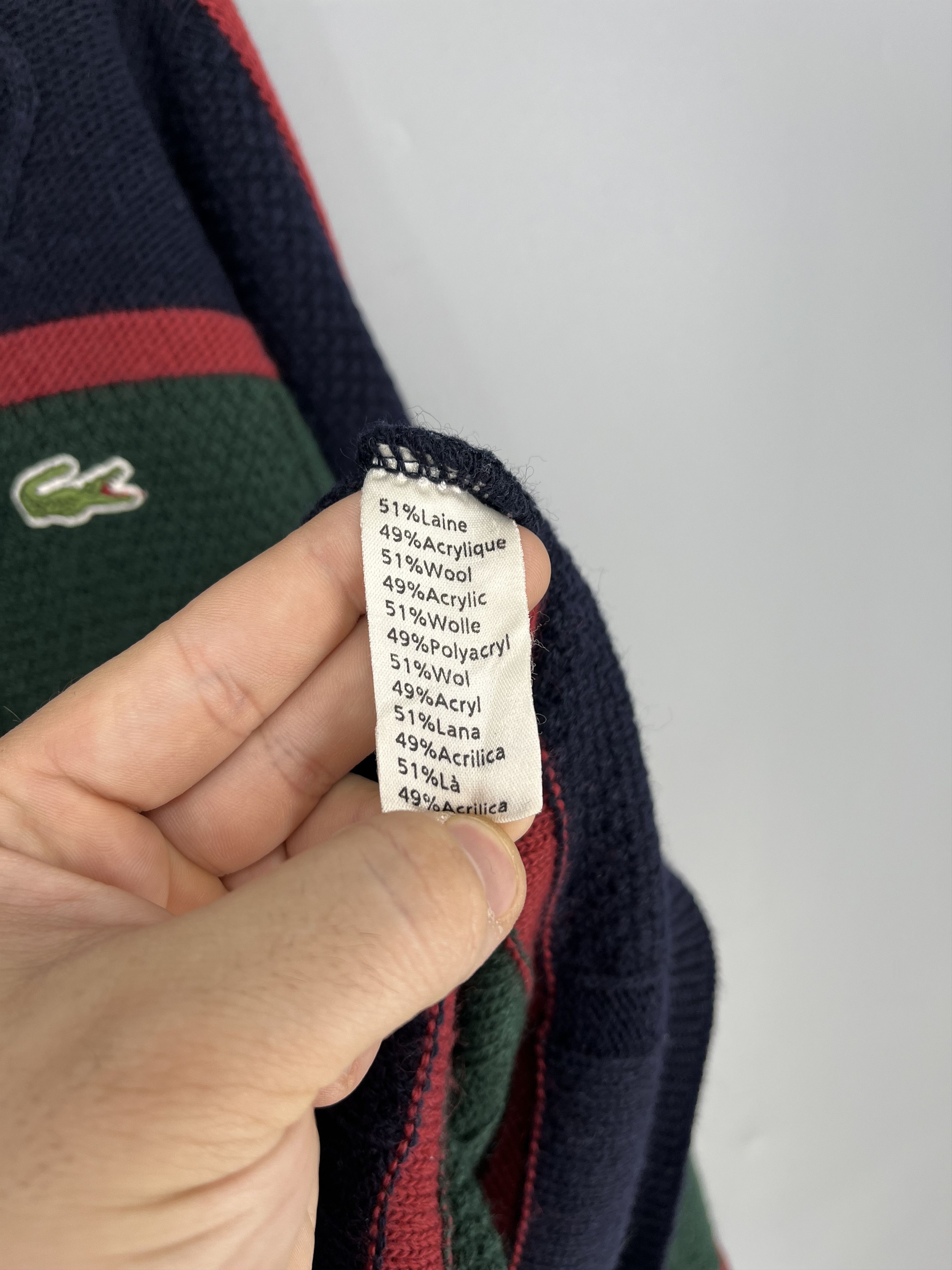 Lacoste Vintage 90S Chemise Lacoste Knitted Sweatshirt Size US M / EU 48-50 / 2 - 8 Thumbnail