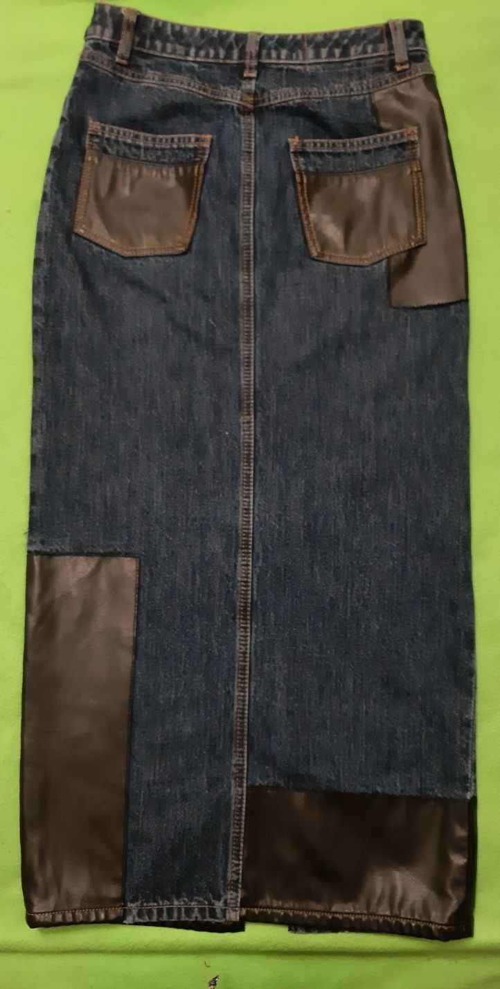 Alexander McQueen McQueen Skirt Leather Denim Size 27" / US 4 / IT 40 - 2 Thumbnail