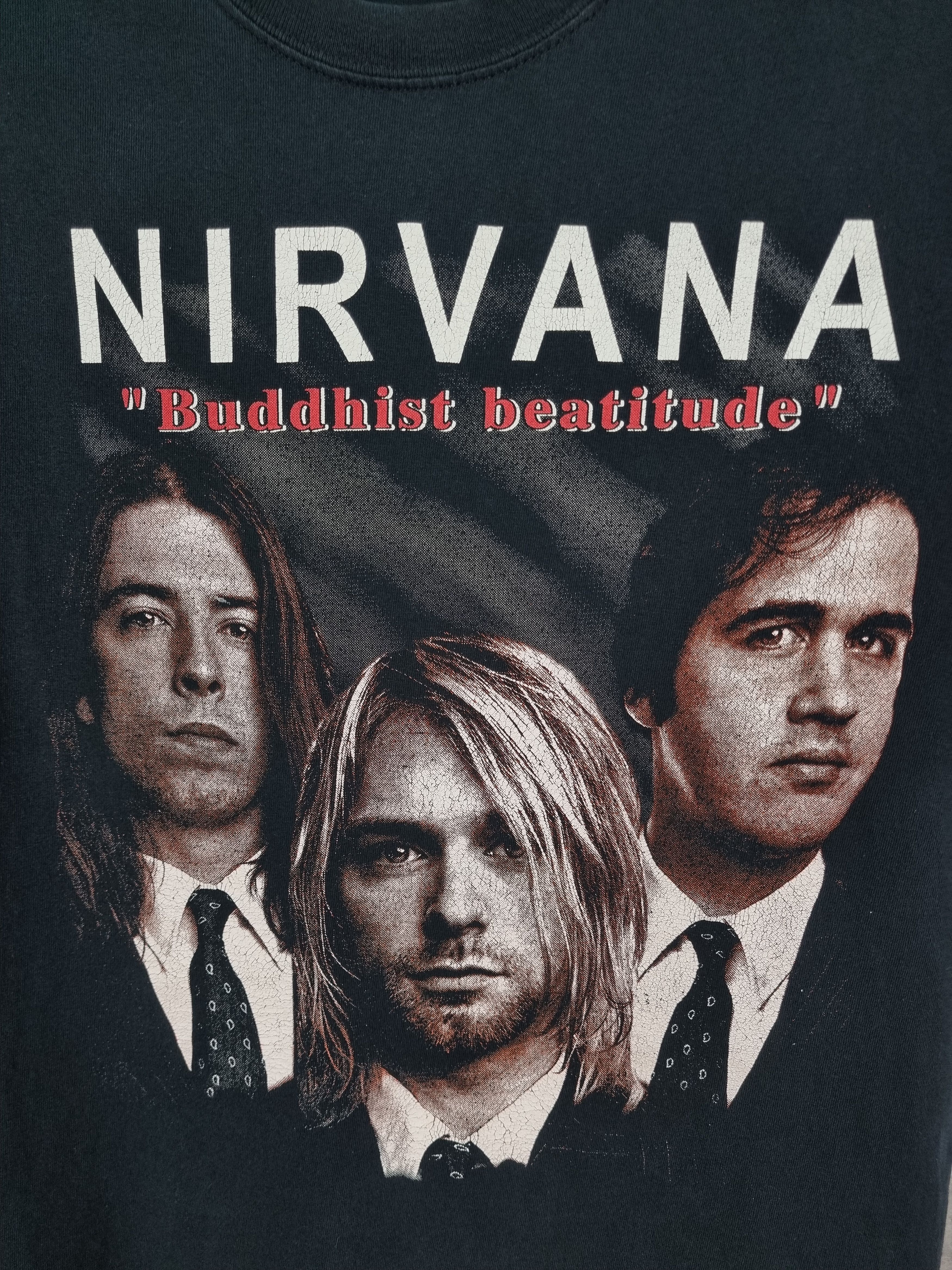 Band Tees × Nirvana NIRVANA BUDDDHIST BEATITUDE PORTRET KURT COBAIN BAND TEE Size US XL / EU 56 / 4 - 4 Thumbnail
