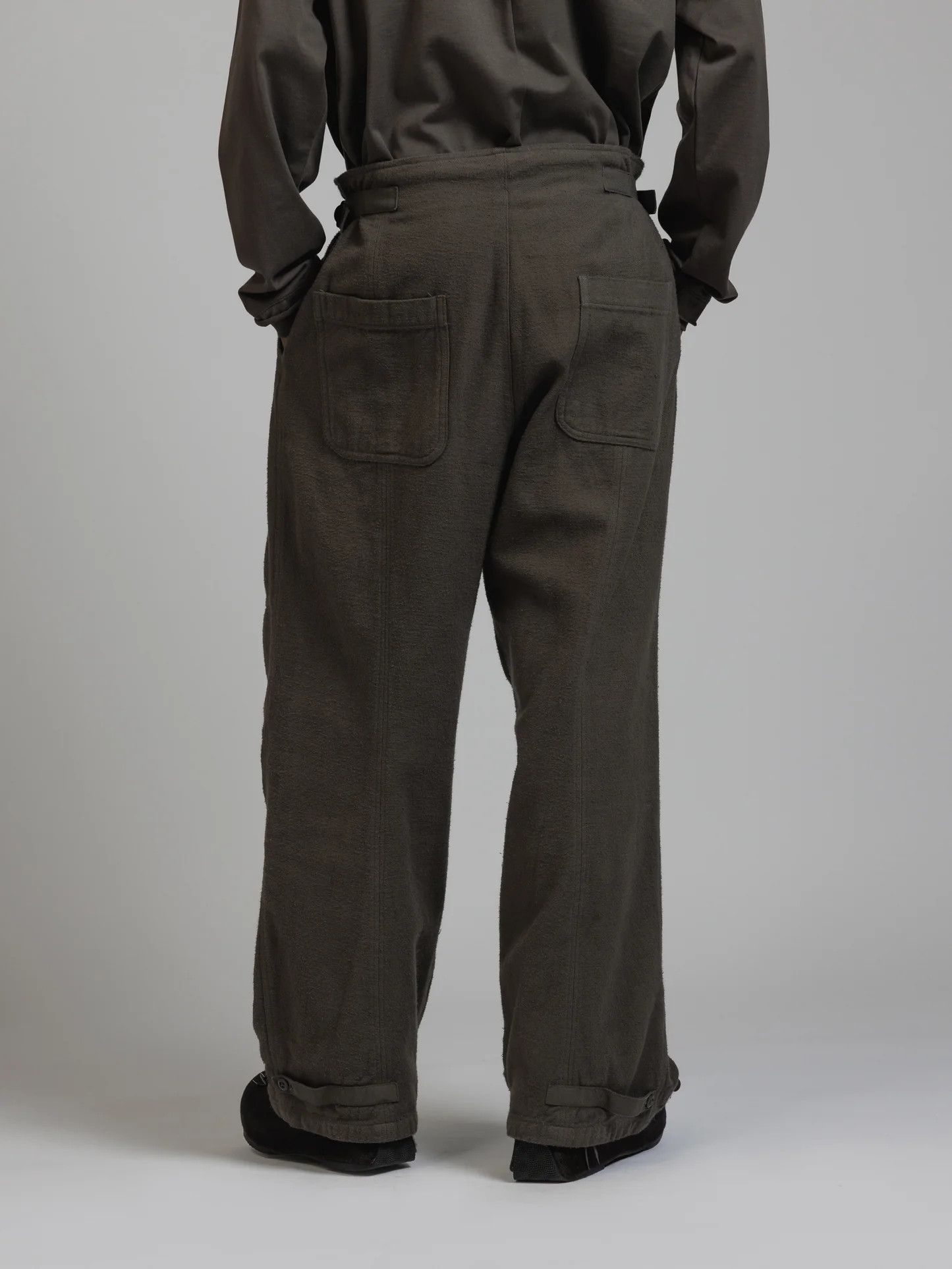 The Viridi-anne BRUSHED TWILL WIDE TROUSERS Size US 30 / EU 46 - 4 Thumbnail