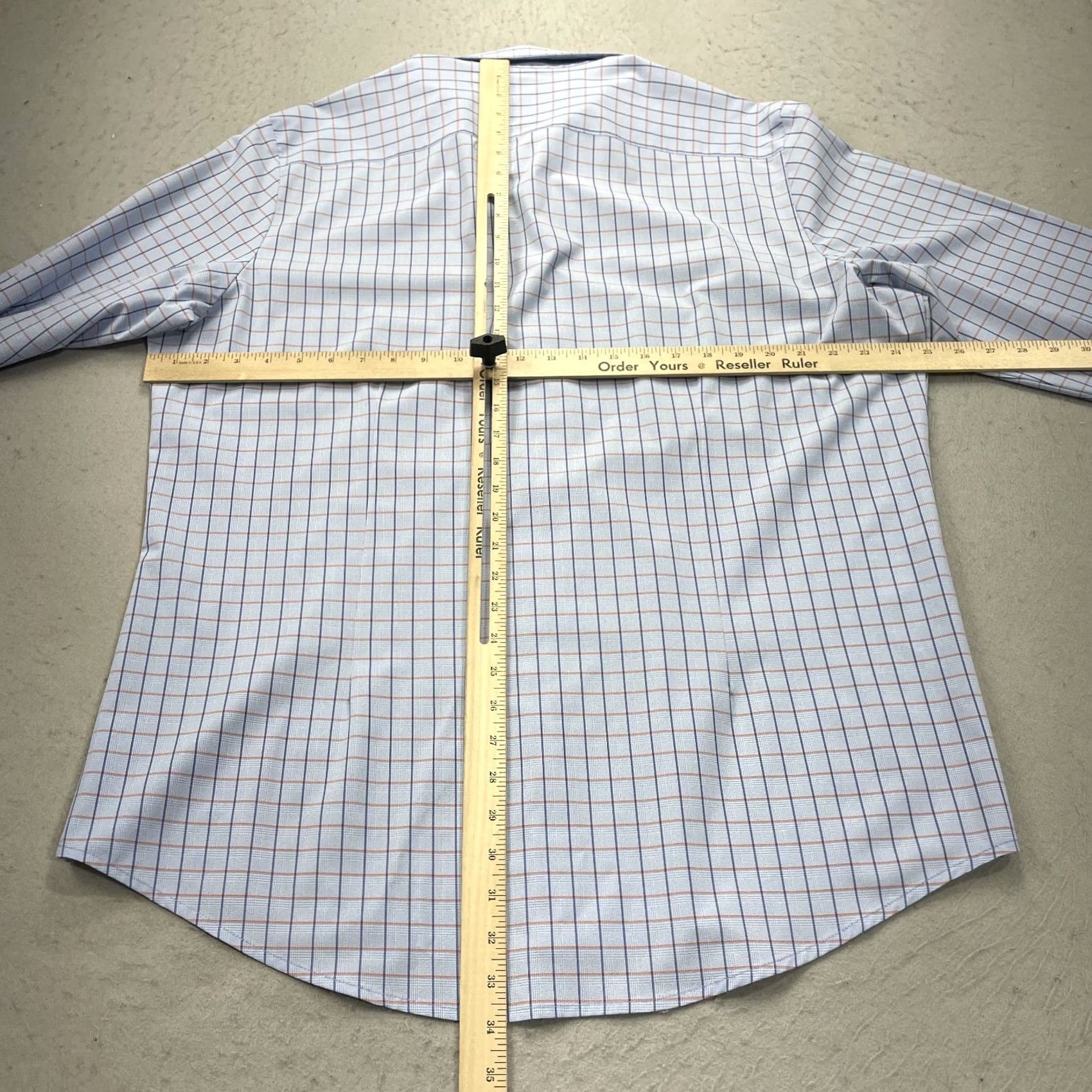 Mizzen+Main Mizzen+Main Shirt Mens 2XL Trim Blue Check Performance Stretch Shirt Men 2XL Slim Casual Button-Up Size US XXL / EU 58 / 5 - 7 Thumbnail
