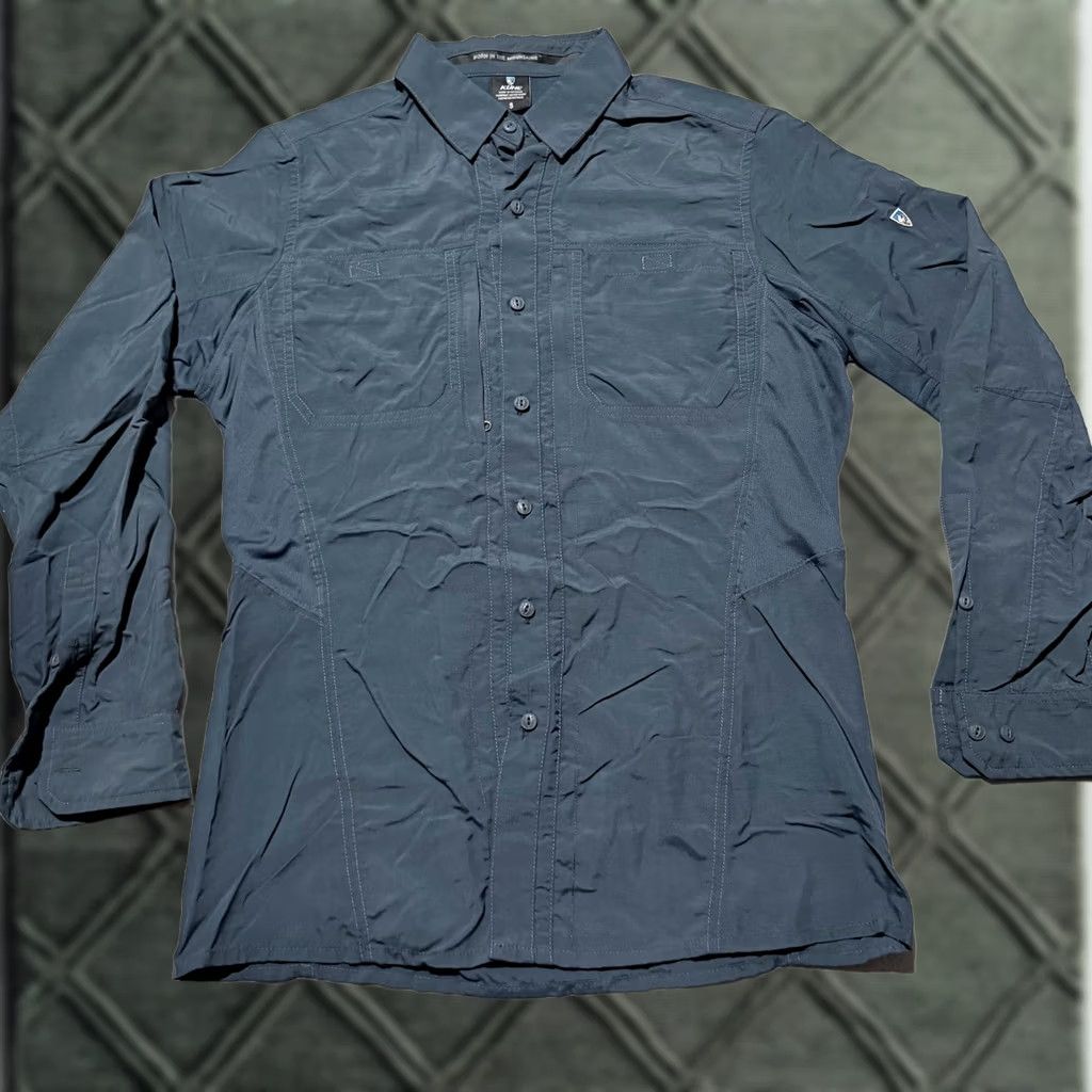 Vintage KUHL Invoke Shirt Men Navy Long Sleeve Button Pockets Small Size US S / EU 44-46 / 1 - 1 Thumbnail
