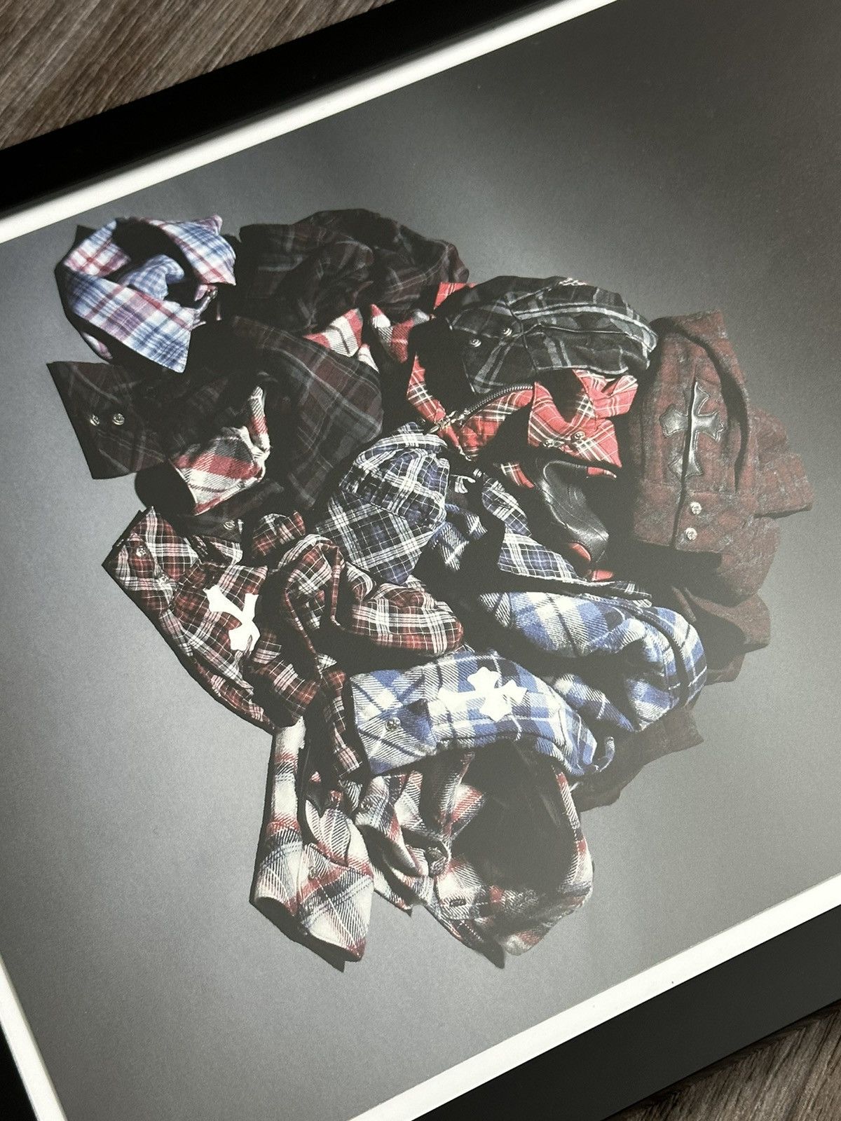 Chrome Hearts 🖤Chrome Hearts🖤 Cross Patch Flannel 9x12 Framed Poster Size ONE SIZE - 4 Thumbnail