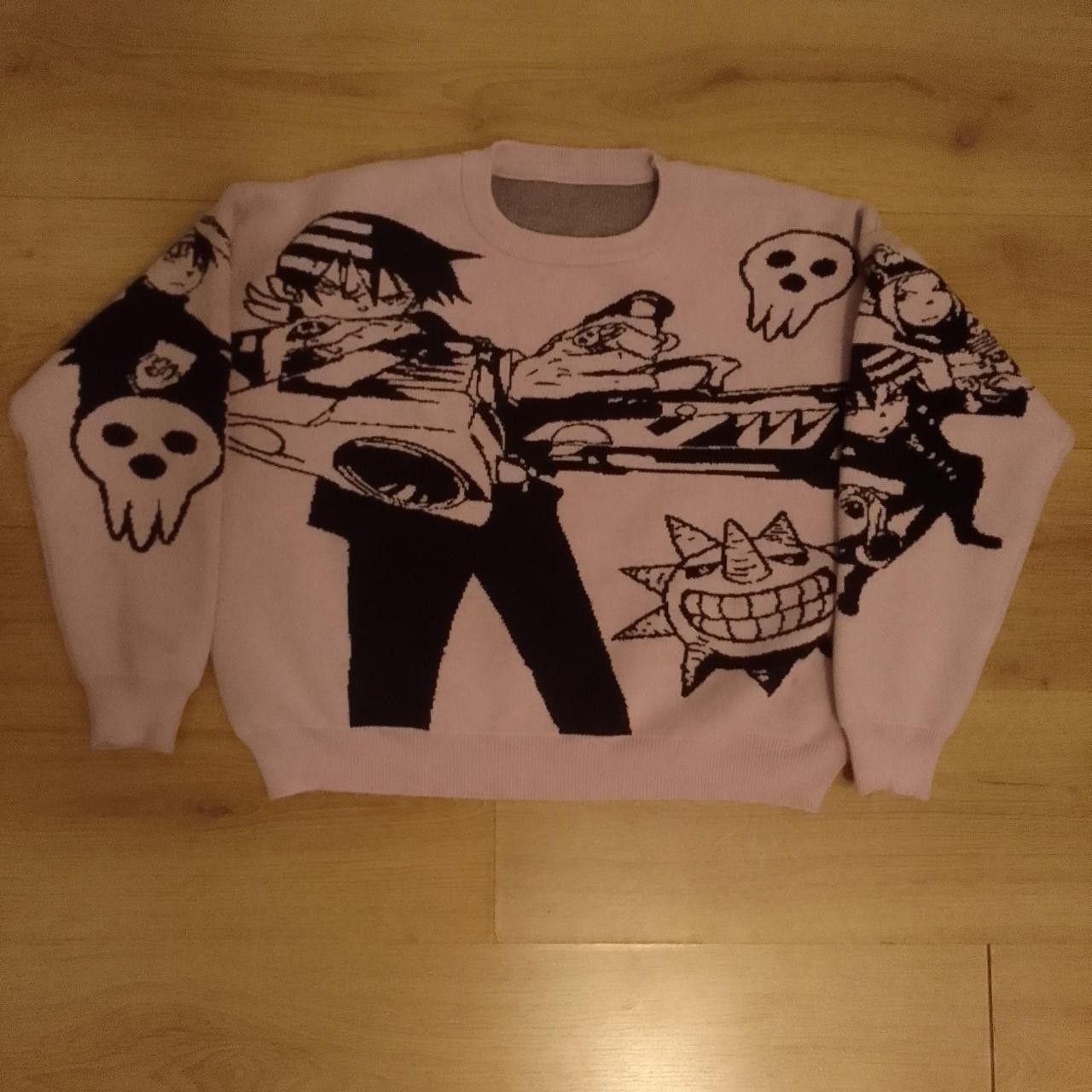 Other Y2k Black and Purple Sora Clothing Sweater Size L / US 10 / IT 46 - 2 Thumbnail