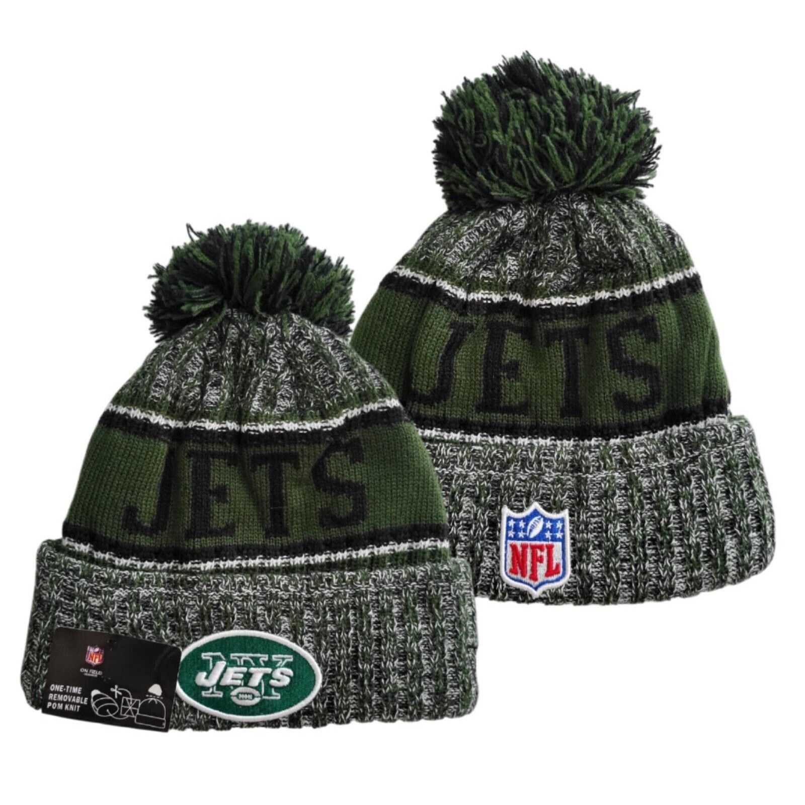 Other NWT New York Jets Army Green Sports Knit Beanie Fleece Lined Size ONE SIZE - 1 Thumbnail