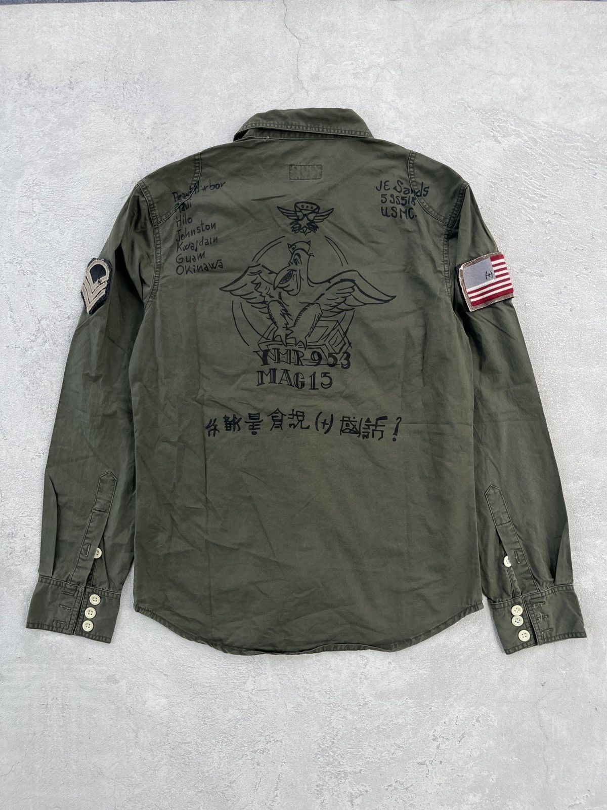 Kolor KOLOR BEACON Japan USA Patch Military Army Shirt Size US L / EU 52-54 / 3 - 10 Thumbnail