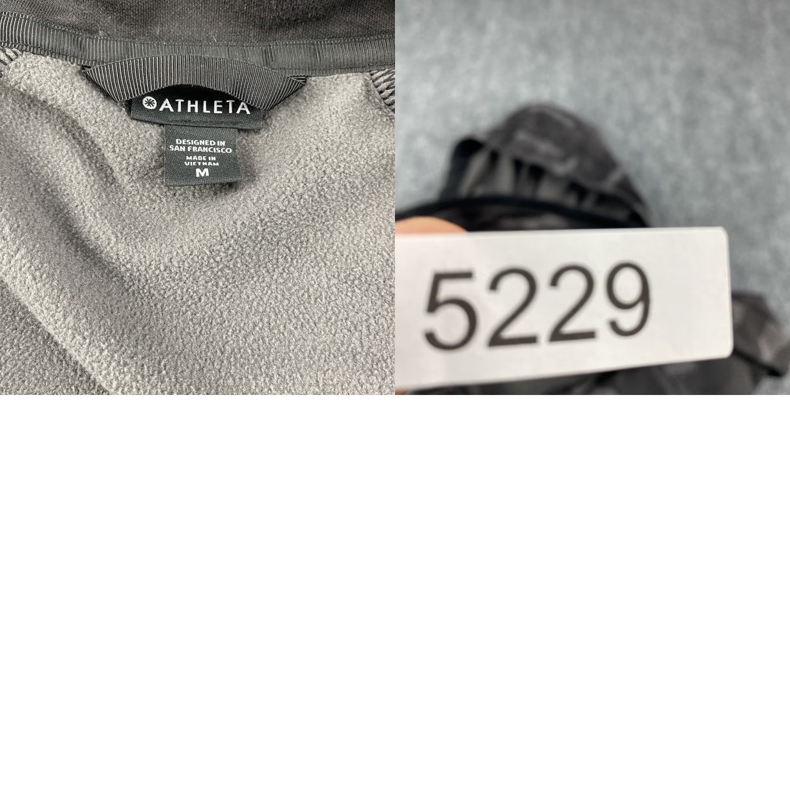 Athleta Athleta Hoodie Womens M Gray Camo Full Zip Thumb Holes Fleece Lined Jacket Size M / US 6-8 / IT 42-44 - 10 Thumbnail