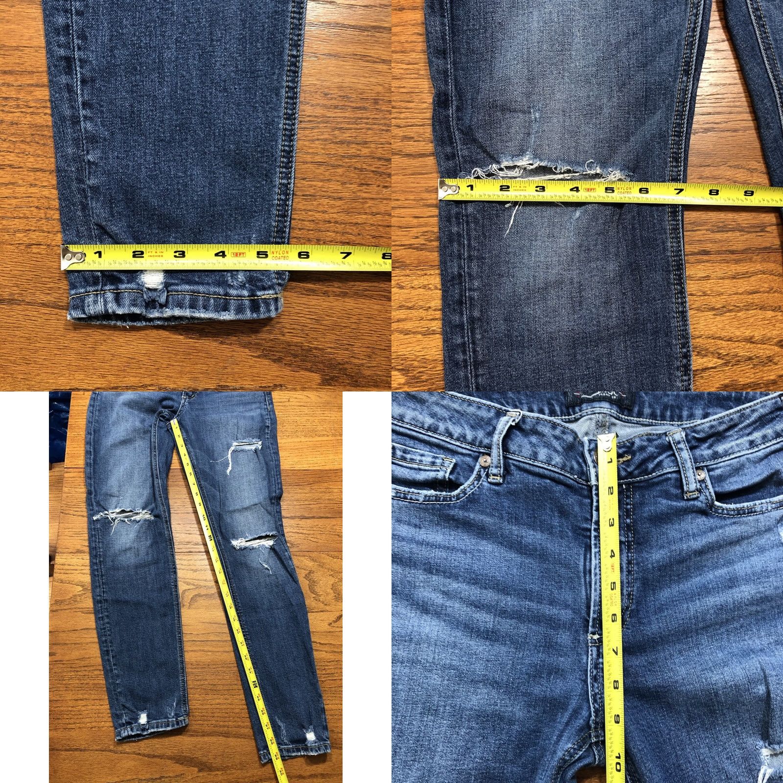Silver Jeans Co. Silver Jeans Mazy Jeans Womens 30x29 Blue Denim Skinny Stretch Regular Waist 30 Inseam 29 Distressed Casual Logo Cowboy Size 30" / US 8 / IT 44 - 8 Thumbnail