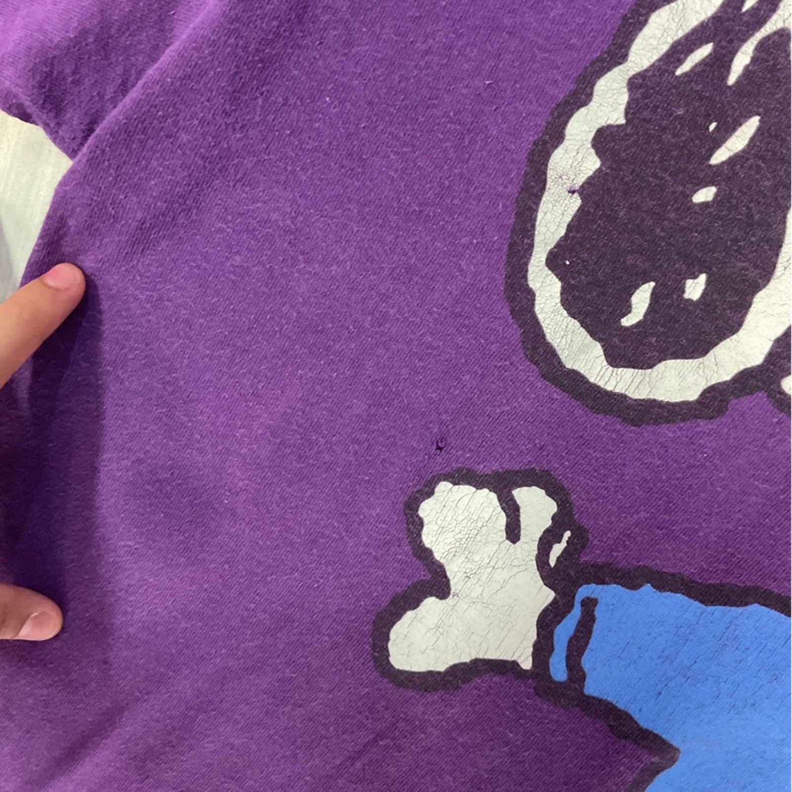 Peanuts 2000s Peanuts Snoopy Graphic Purple T-Shirt Size US XL / EU 56 / 4 - 6 Thumbnail