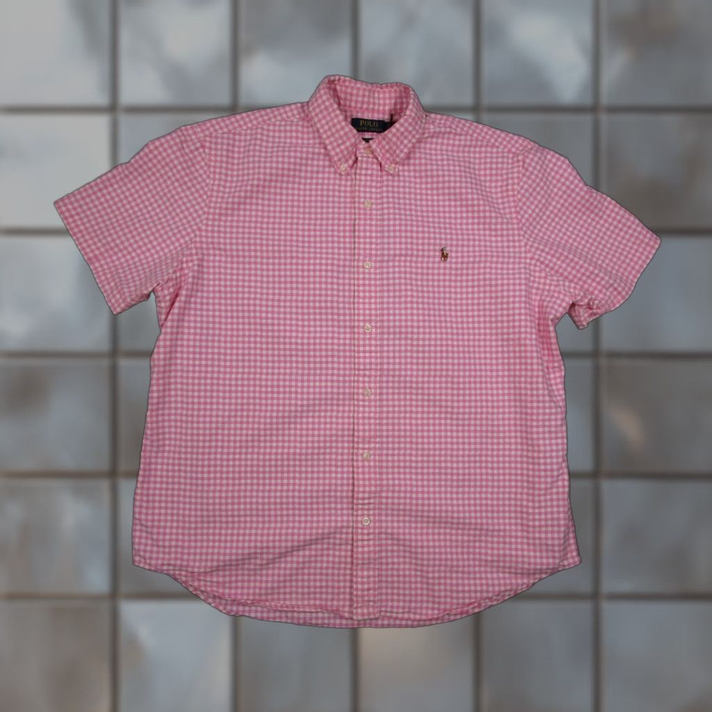 Polo Ralph Lauren Vintage Polo Ralph Lauren Men's Check Shirt XL Pink Cotton Short Sleeve Casual Designer Size US XL / EU 56 / 4 - 1 Thumbnail