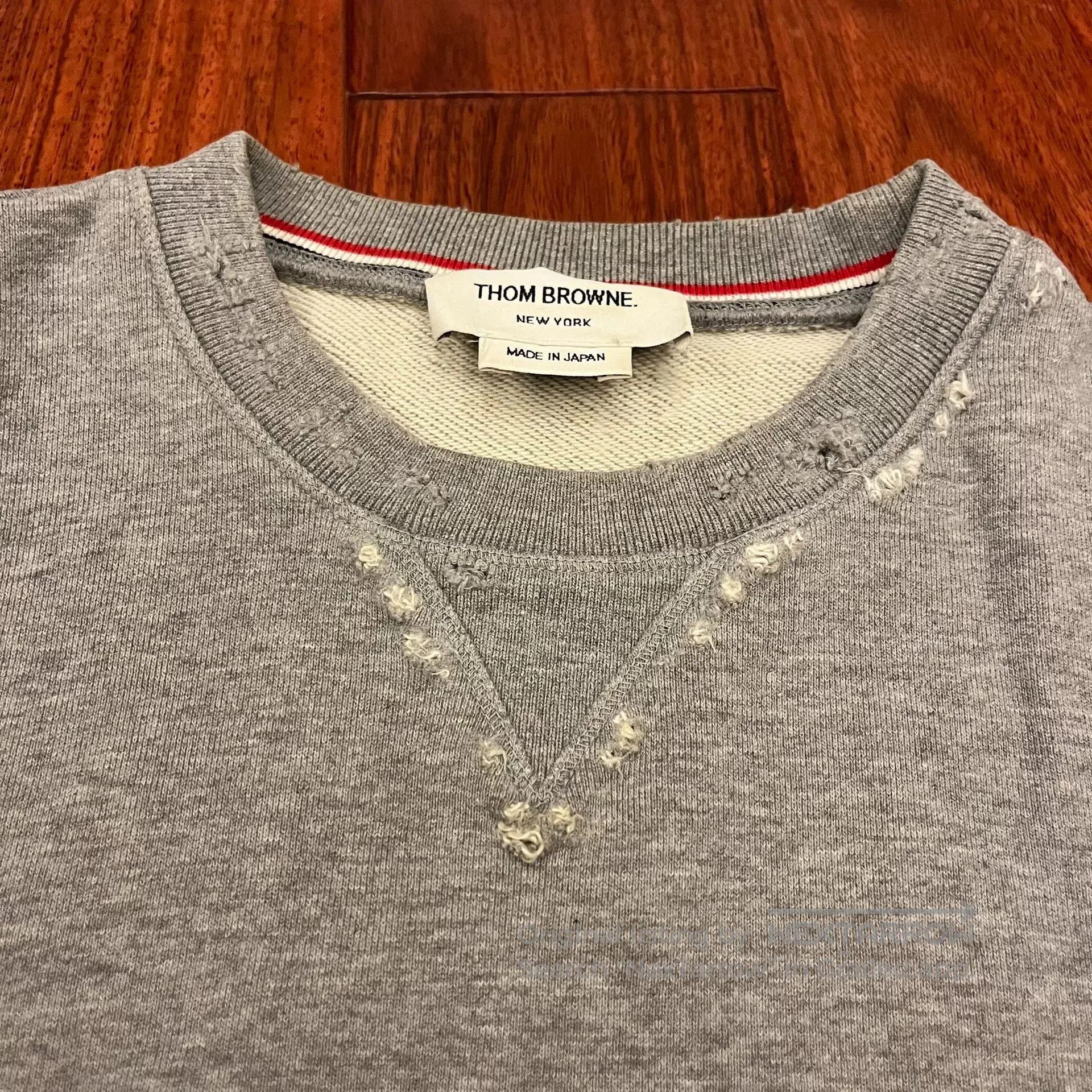Thom Browne Thom Browne Distressed Gray Pullover Hoodie. Size US S / EU 44-46 / 1 - 3 Thumbnail