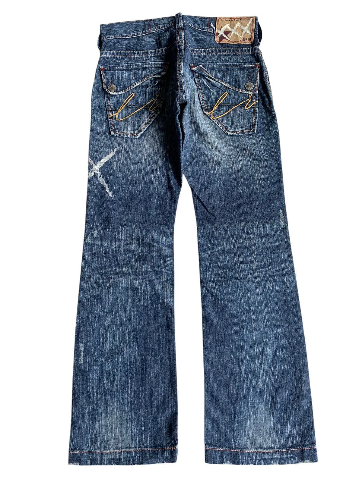 FLARE💥 LIBERTO PUNK STYLE RUSTY&FADED DISTRESSED DENIM🎌