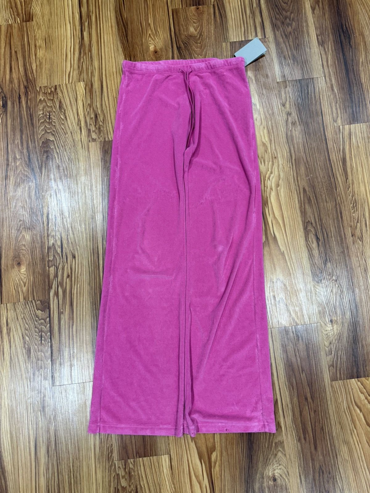 Balenciaga Balenciaga Dark Pink Velour Flared Jogger Trouser Medium NWT Size US 32 / EU 48 - 2 Thumbnail