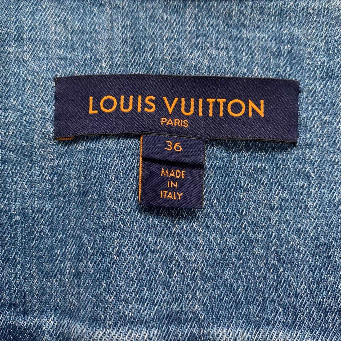 Louis Vuitton LV Blue Embroidered Badge Tassel Denim Jacket 36 Size XS / US 0-2 / IT 36-38 - 6 Thumbnail