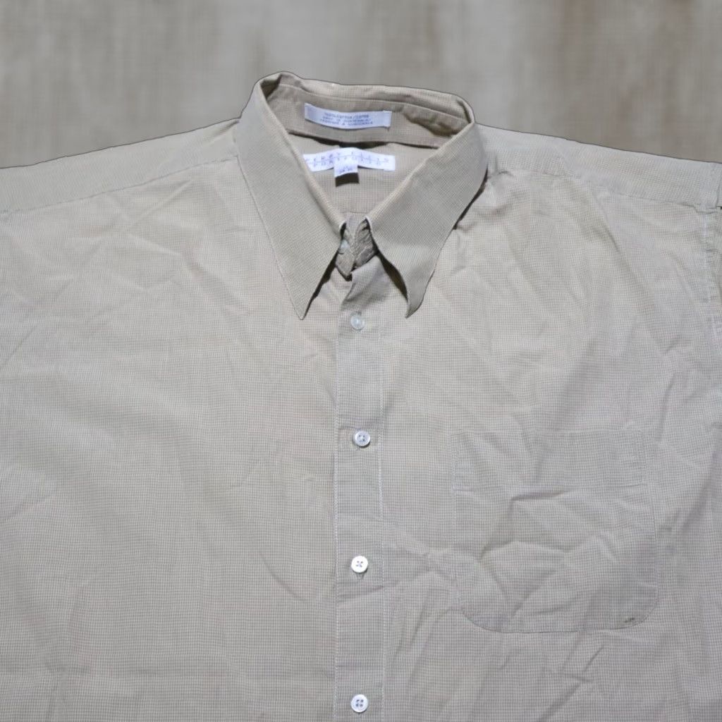 Perry Ellis VINTAGE Perry Ellis Shirt Adult Regular 17 34-35 Brown Cotton Button-Up Casual Mens Size US XL / EU 56 / 4 - 1 Thumbnail