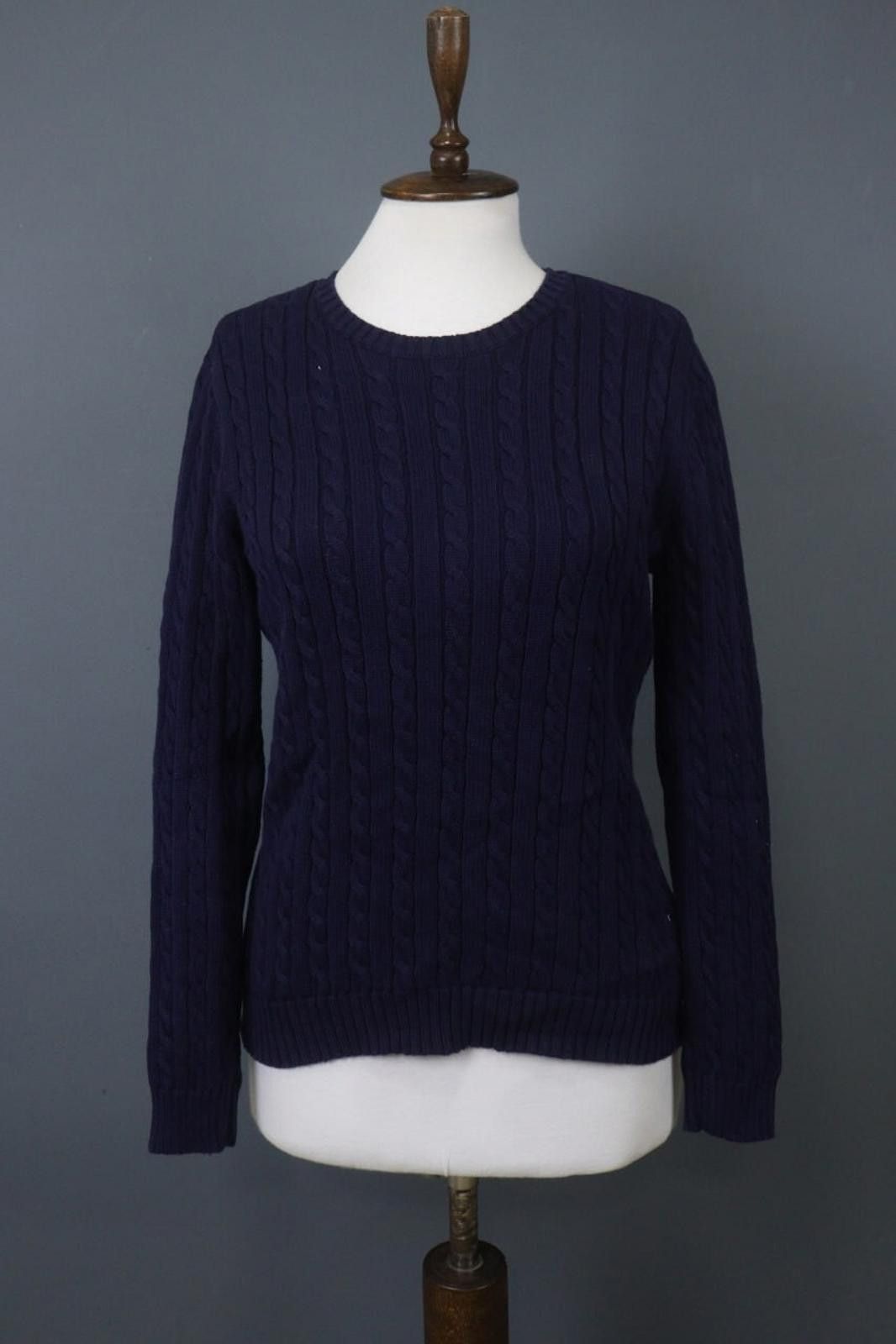 Lauren Ralph Lauren Lauren Ralph Lauren Navy Cotton Knit Pullover Sweater Size S Size S / US 4 / IT 40 - 1 Thumbnail