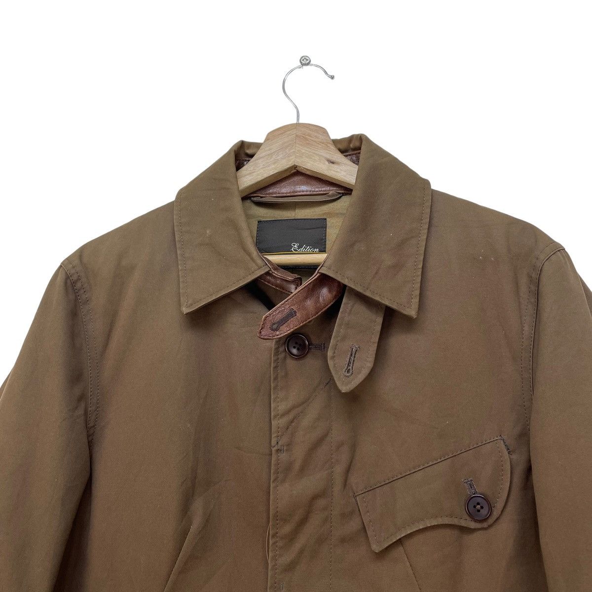 Japanese Brand × Vintage Edition Made In Japan Slank Pocket Leather Collar Size US M / EU 48-50 / 2 - 3 Thumbnail