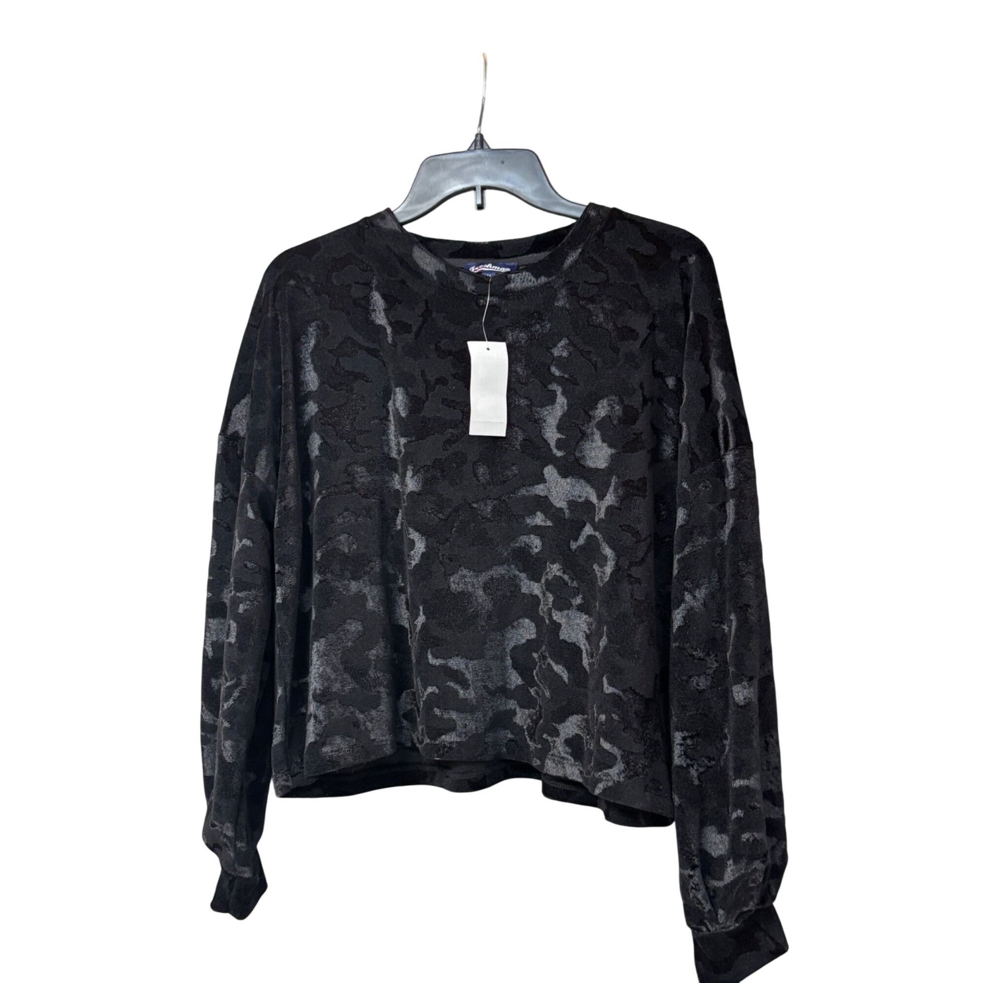 Other Freshman Womens Juniors Burnout Pattern Cropped Pullover Sw Size M / US 6-8 / IT 42-44 - 5 Thumbnail