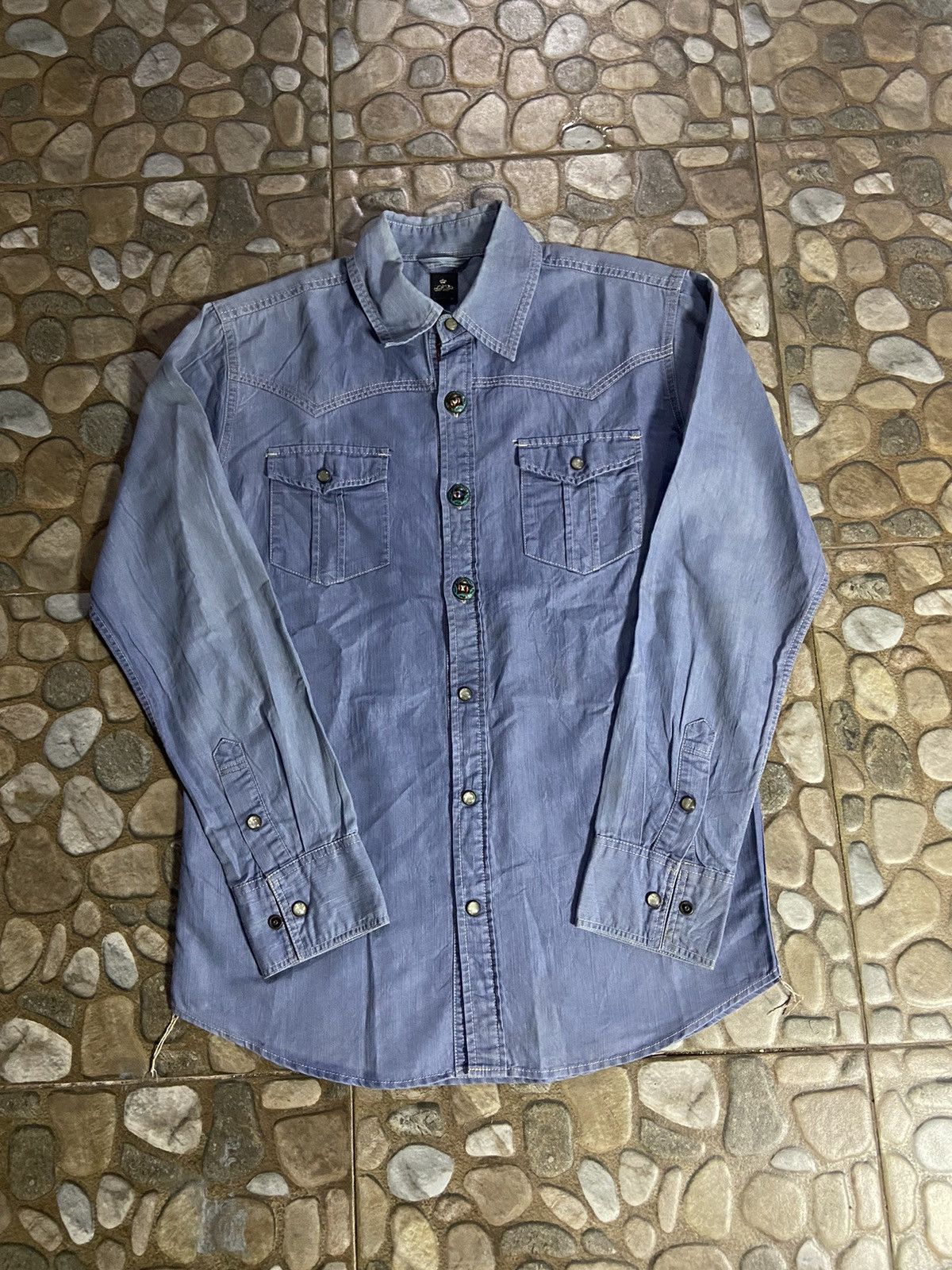 Japanese Brand × Vintage × semanticdesign VTG semantic design denim shirt Size US M / EU 48-50 / 2 - 1 Thumbnail