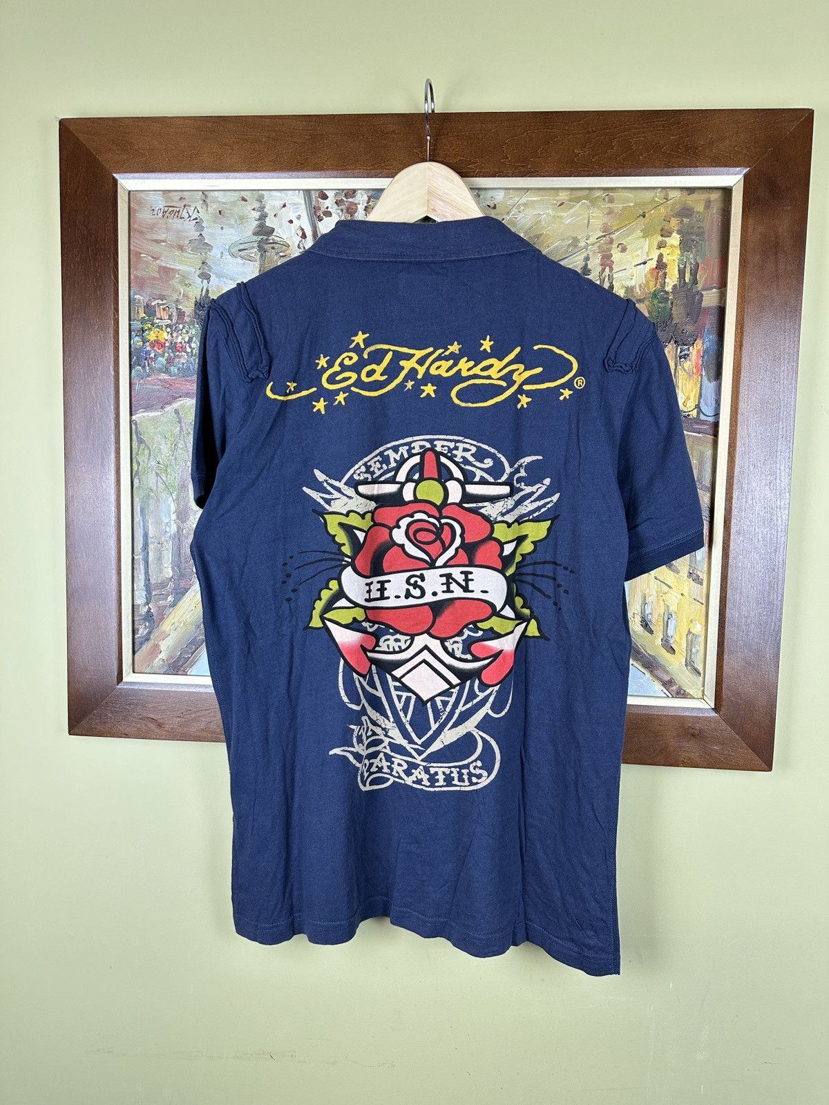 Ed Hardy × Vintage Vintage 2000s Ed Hardy polo shirt Size US M / EU 48-50 / 2 - 1 Thumbnail