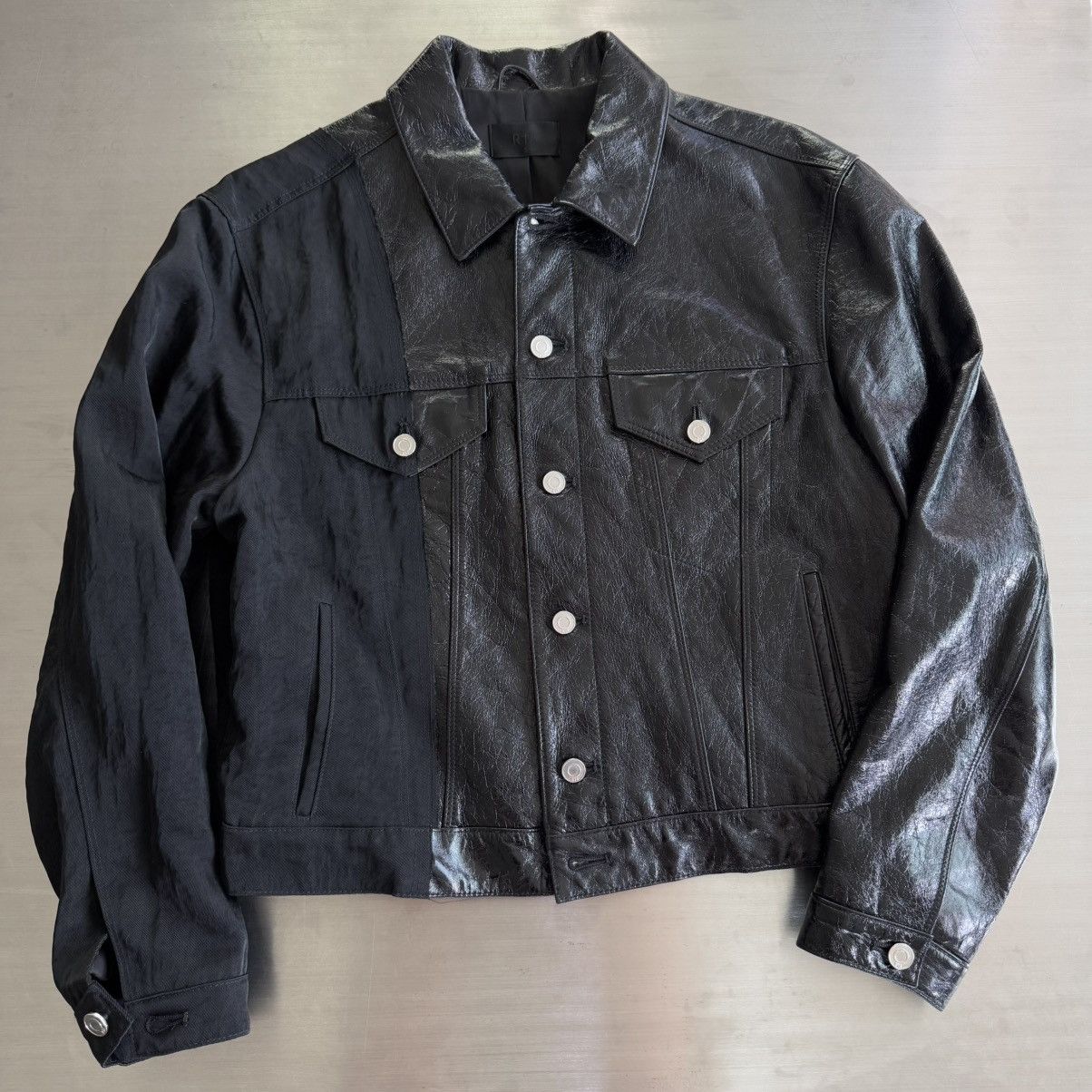 Rta RTA Marcelo split hybrid denim leather jacket Size US S / EU 44-46 / 1 - 1 Thumbnail