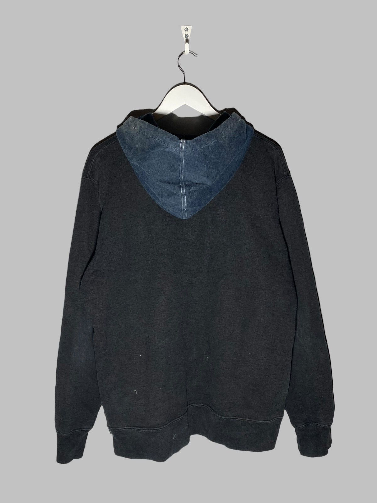 Supreme Supreme S/S 2014 Hooded Crewneck Pullover Black Distressed Size US L / EU 52-54 / 3 - 18 Thumbnail